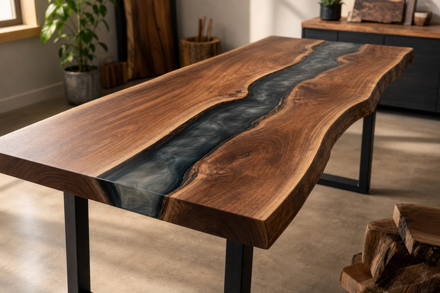 10 Resin Table Ideas That Make a Wood Slab Look Finished, Not Busy hero image for a Resin Society guide with realistic resin, epoxy, wood, tools, or finished project details.