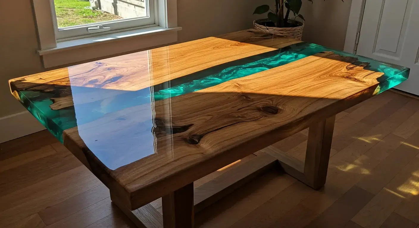 How I Polished My Epoxy Table to a Glossy, Mirror-Like Finish