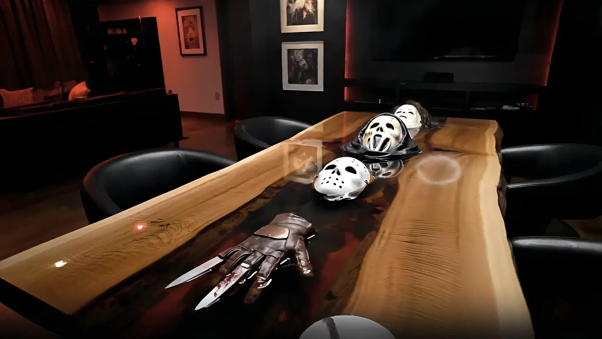 horror movie resin table