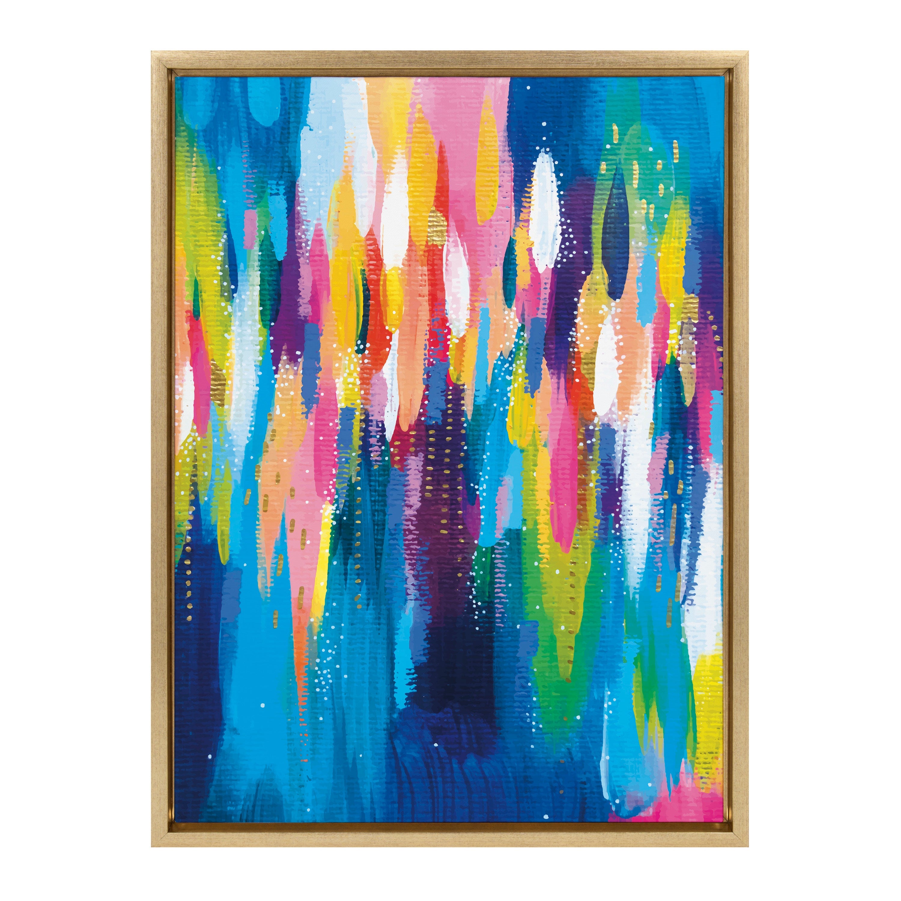 Sylvie EV Bright Brush Strokes 033 Framed Canvas