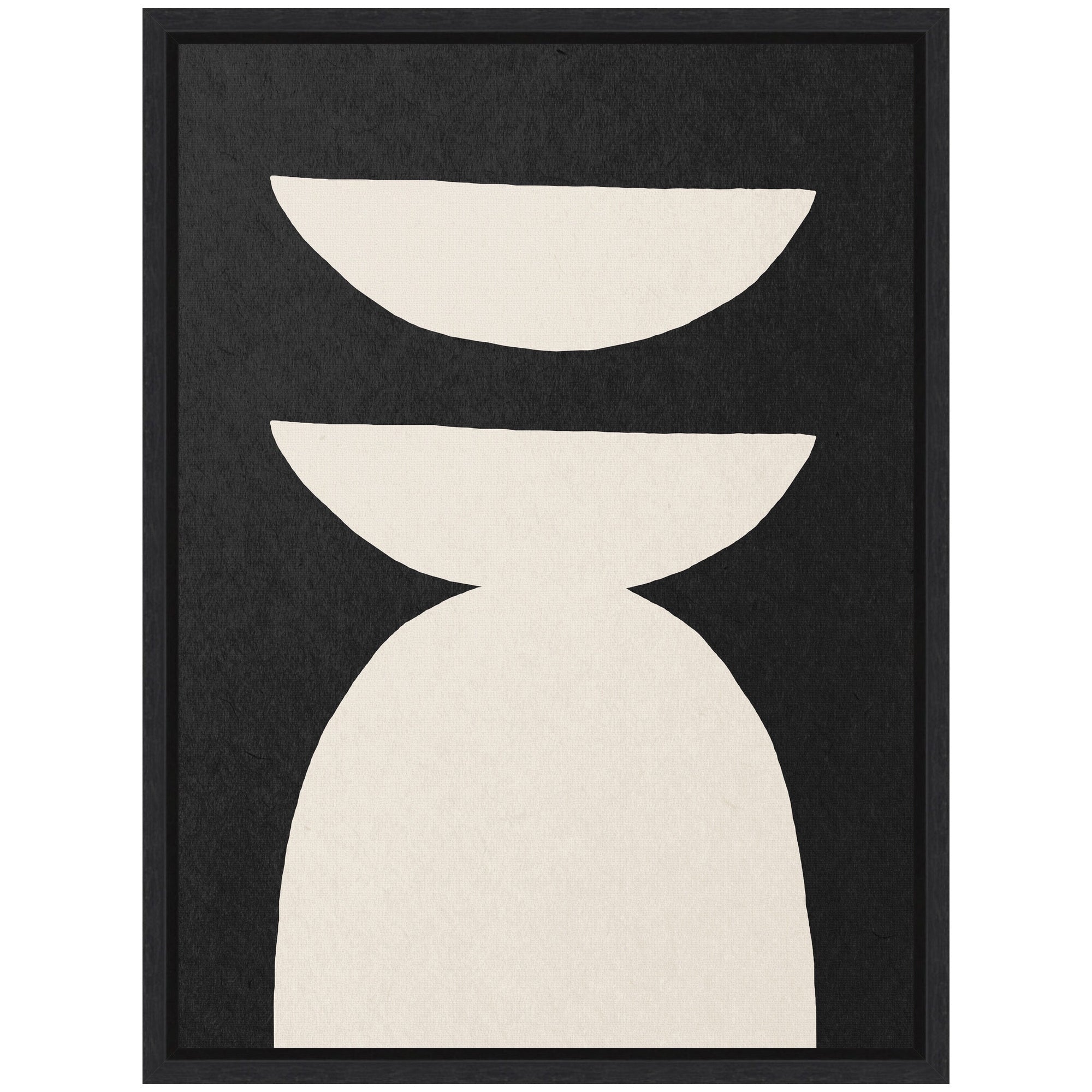 Sylvie White Geometric Abstract Framed Canvas by July Art Prints