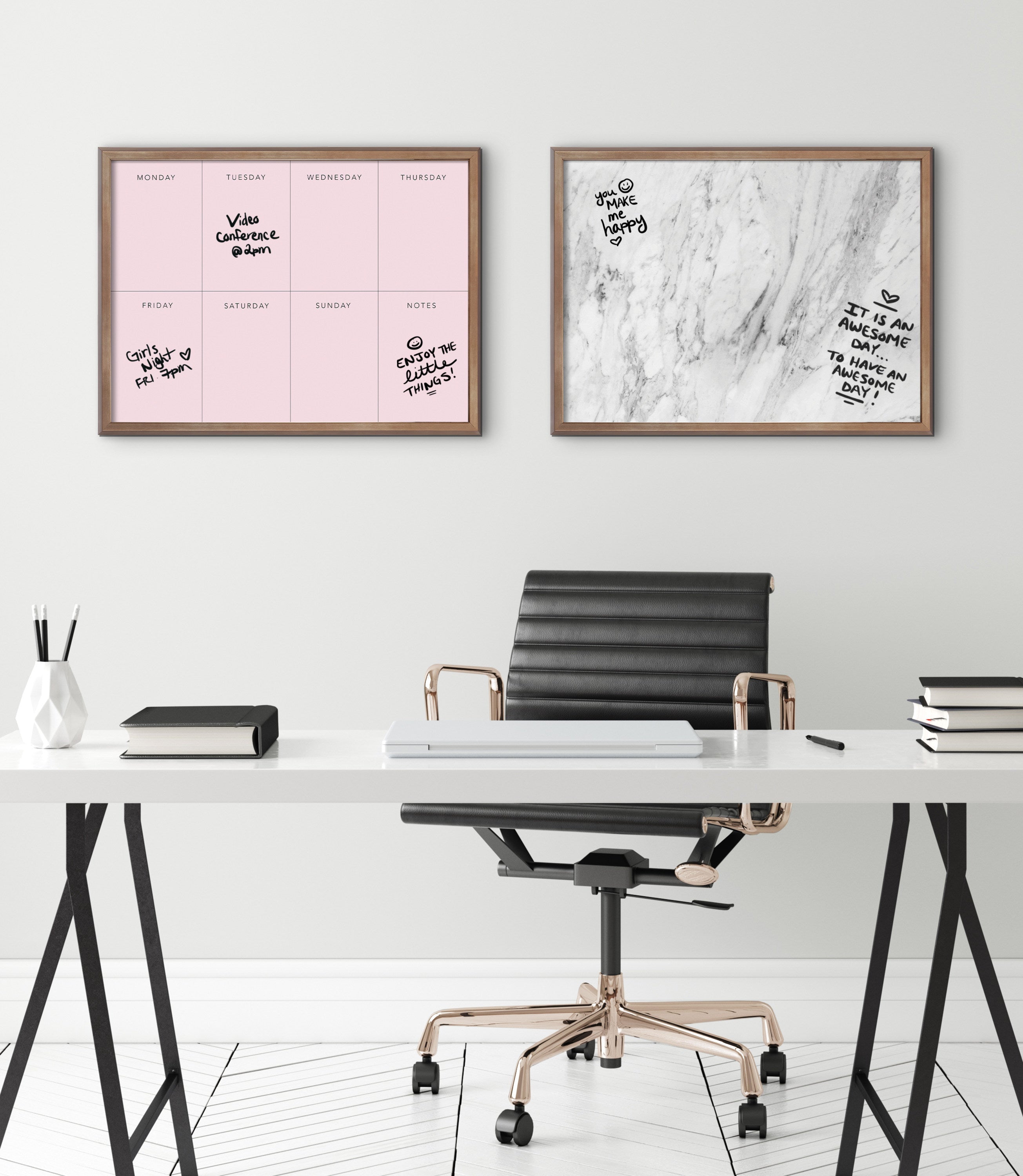 Blake This Week Pink Framed Printed Glass by The Creative Bunch Studio by kateandlaurel - product image 8 for Resin Society