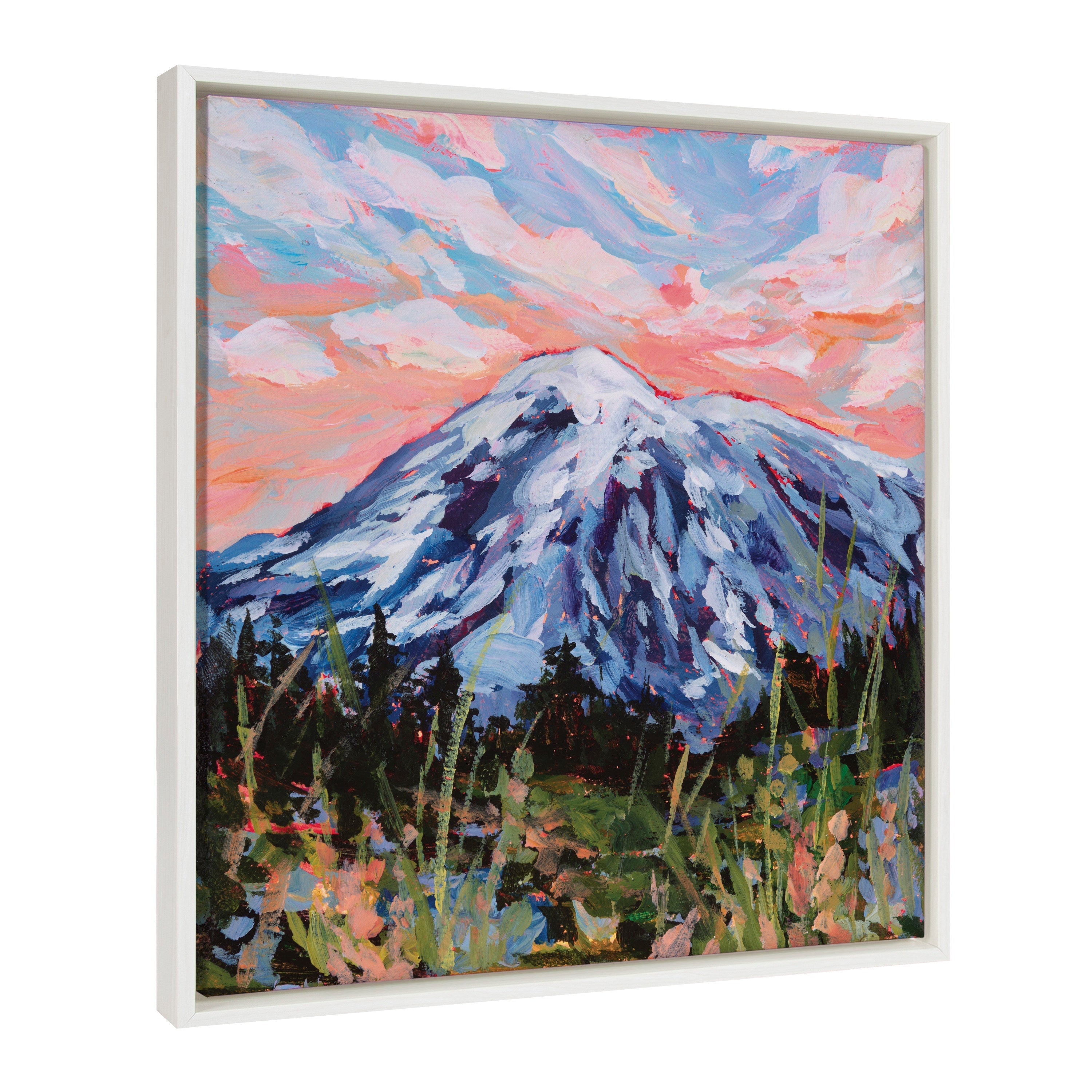 Sylvie Mount Rainier Framed Canvas by Emily Kenney by kateandlaurel - product image 2 for Resin Society