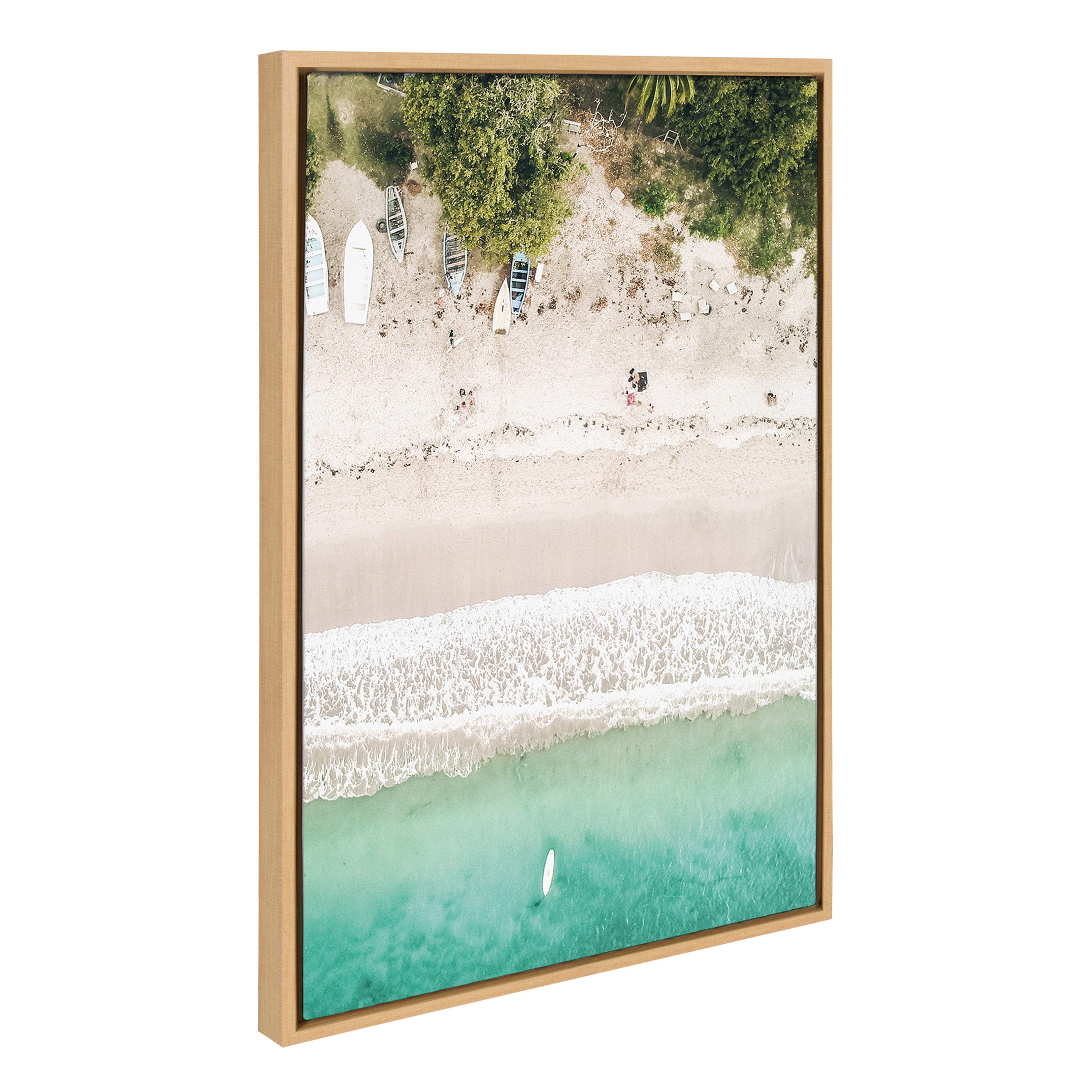 Sylvie Tropical Beach Framed Canvas Set by kateandlaurel - product image 12 for Resin Society
