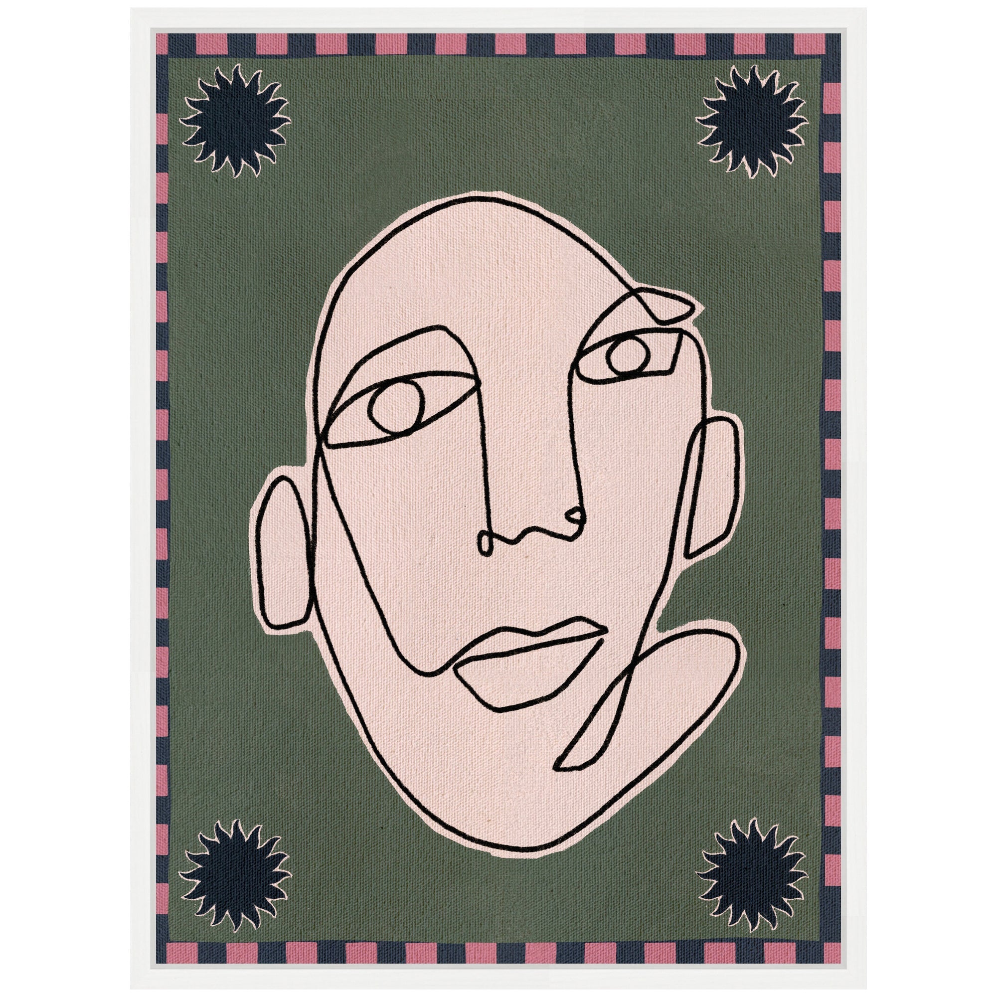 Sylvie Under The Sun 5 Framed Canvas by Shatha Al Dafai