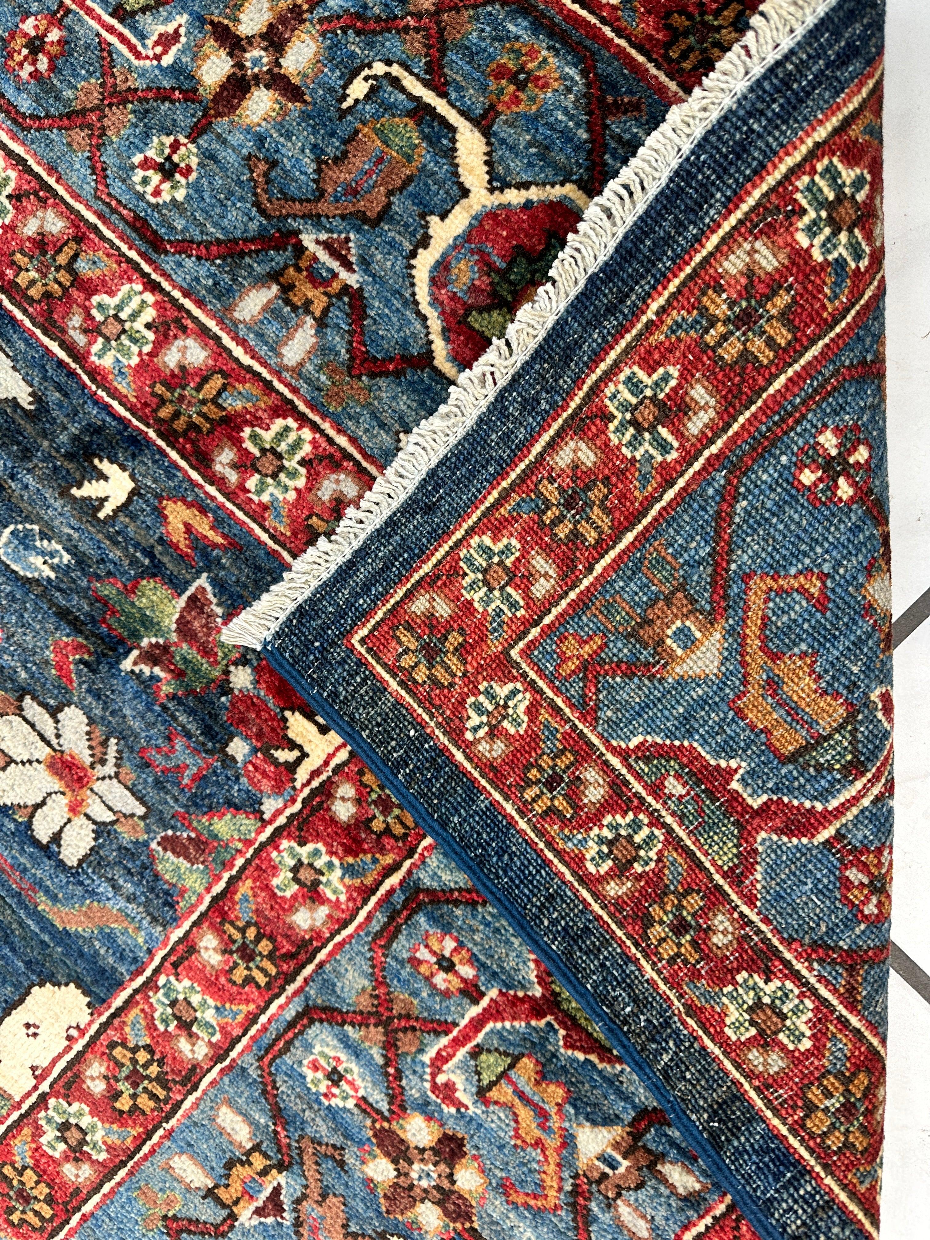Trasitional Serapi Ghazni Wool Rug – 8' x 10’ – Intricate Floral Design by Rugistan - product image 14 for Resin Society