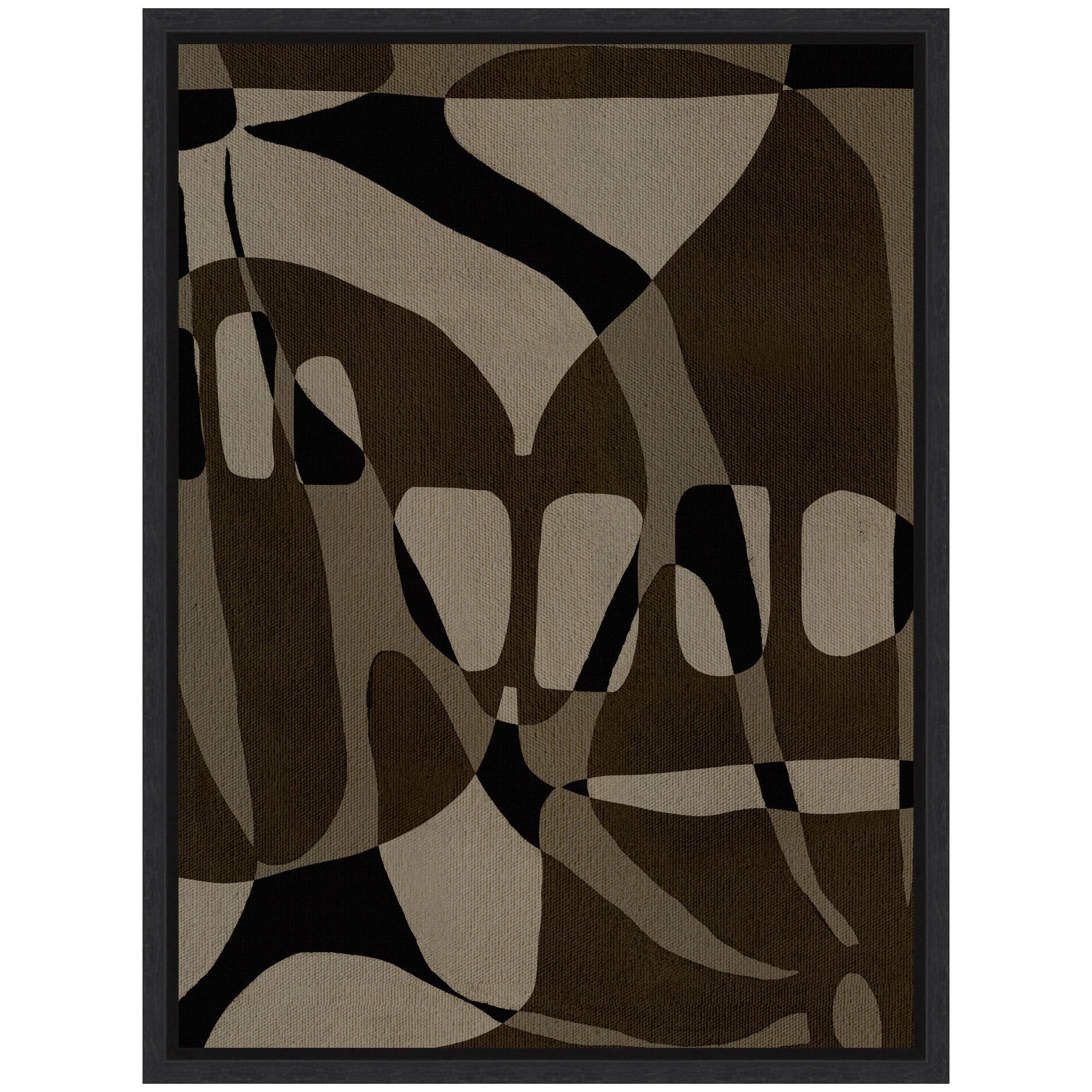 Sylvie Contour 1 Framed Canvas by Shatha Al Dafai