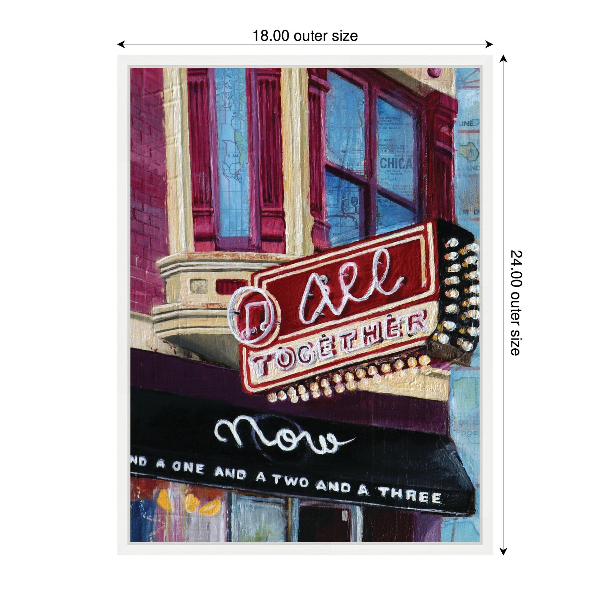 All Together Now by Krista V.
Allenstein Framed Canvas Wall Art Print