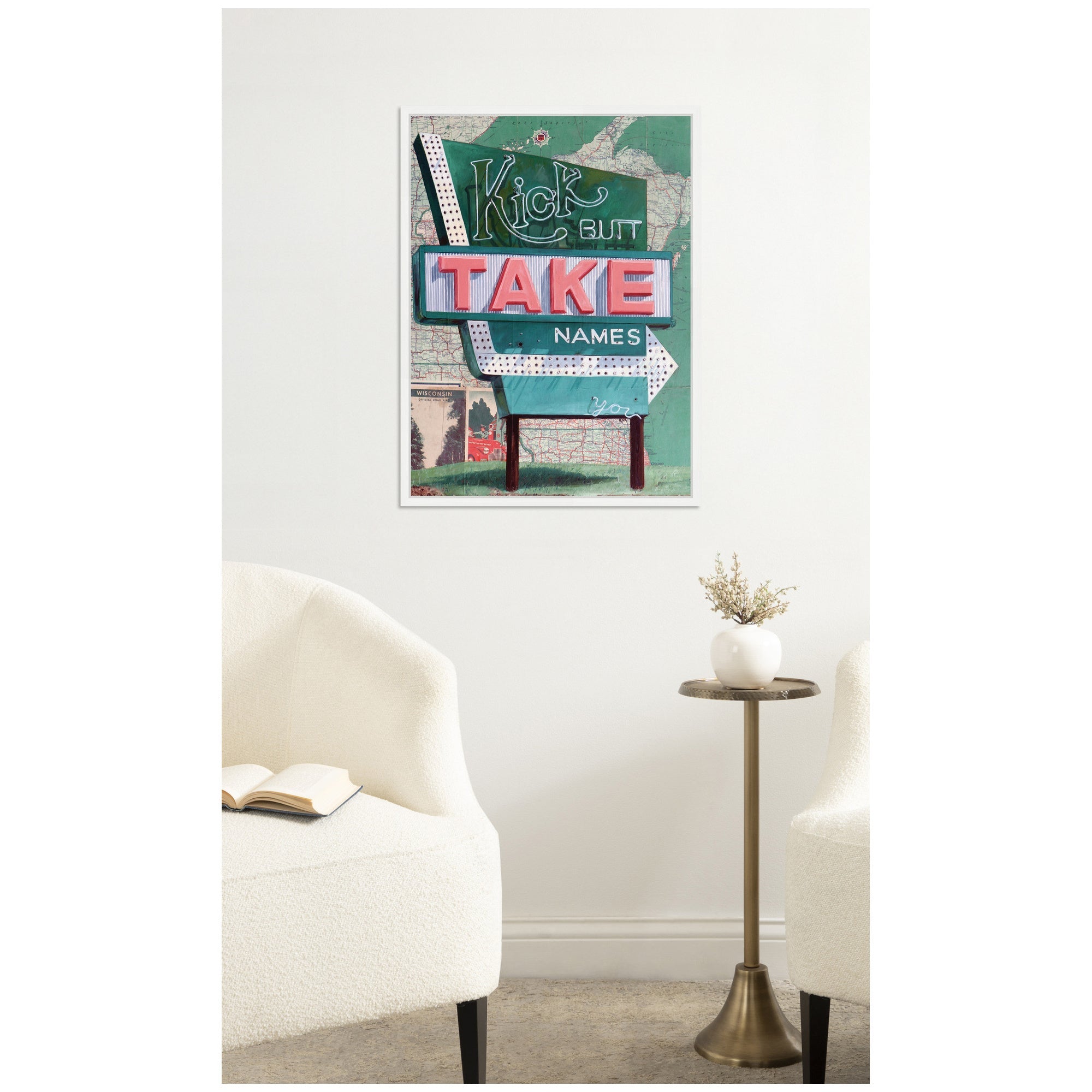 Kick Butt Take Names by Krista V.
Allenstein Framed Canvas Wall Art Print