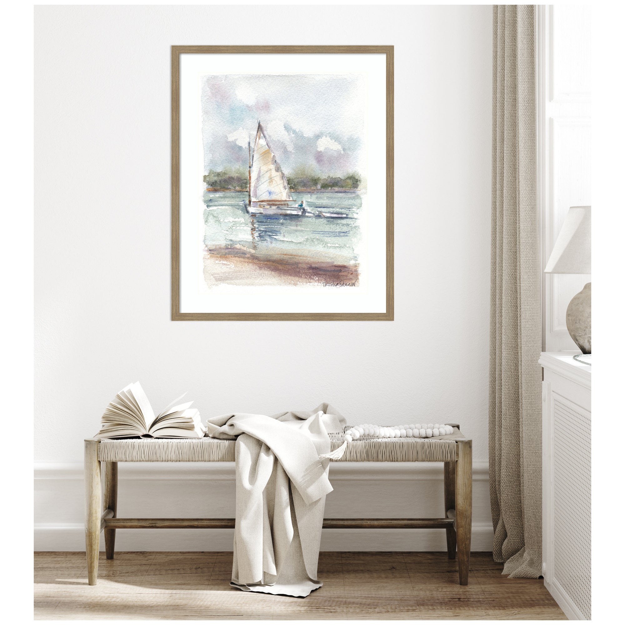 Framed Art 1 Maryanne Welch Chatham Fog Sailboat by Patricia Shaw