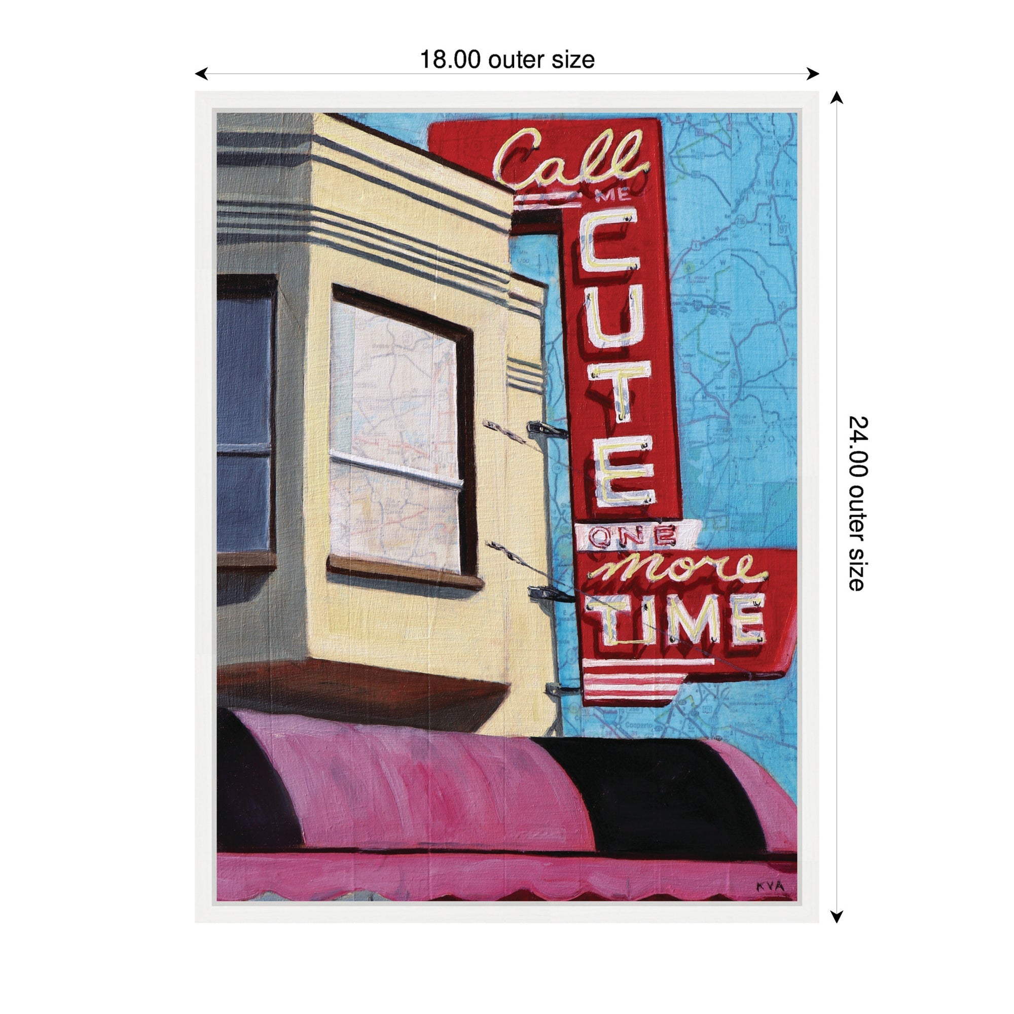 Call Me Cute by Krista V.
Allenstein Framed Canvas Wall Art Print