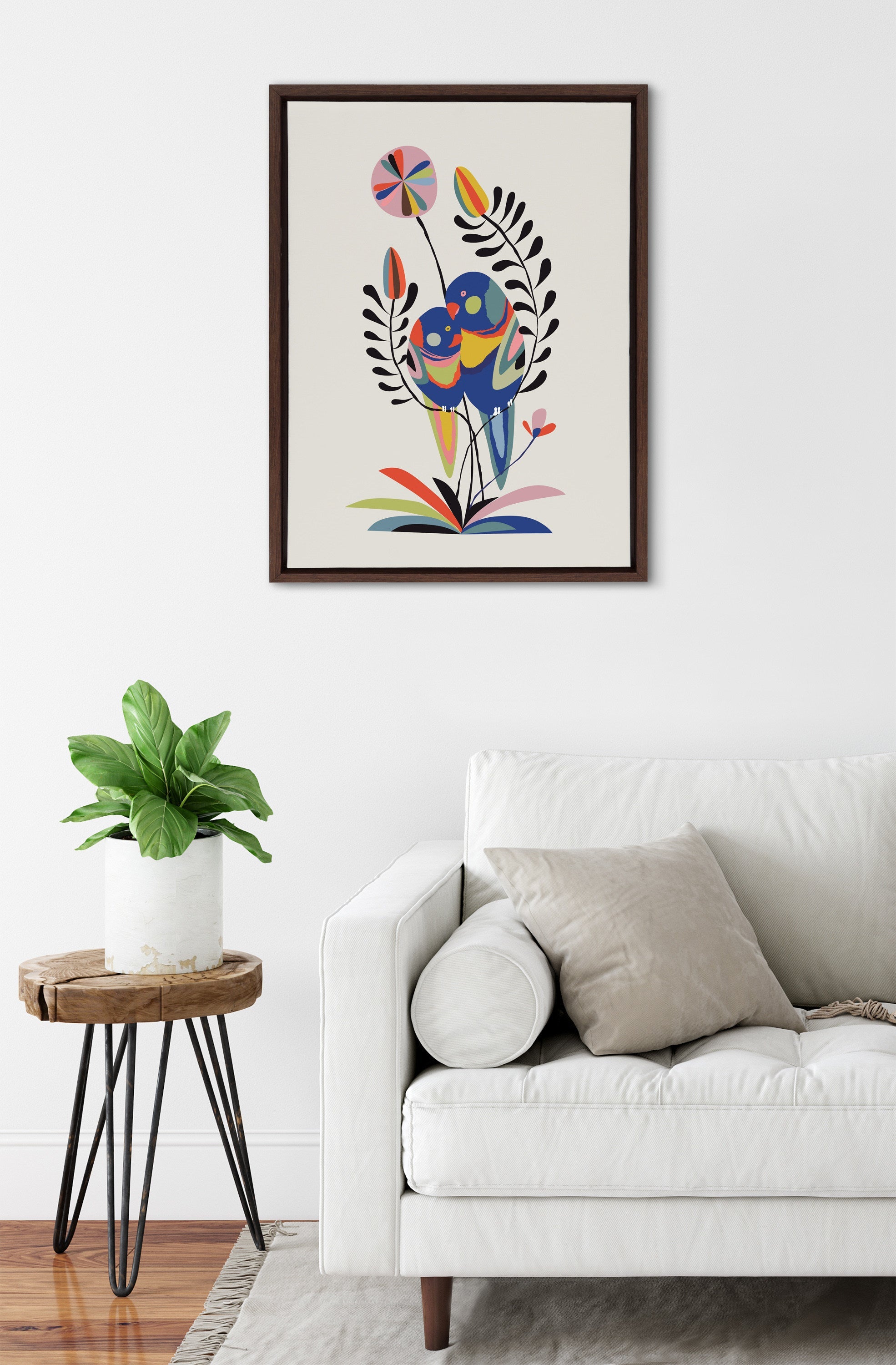 Sylvie Rainbow Lorikeet Framed Canvas