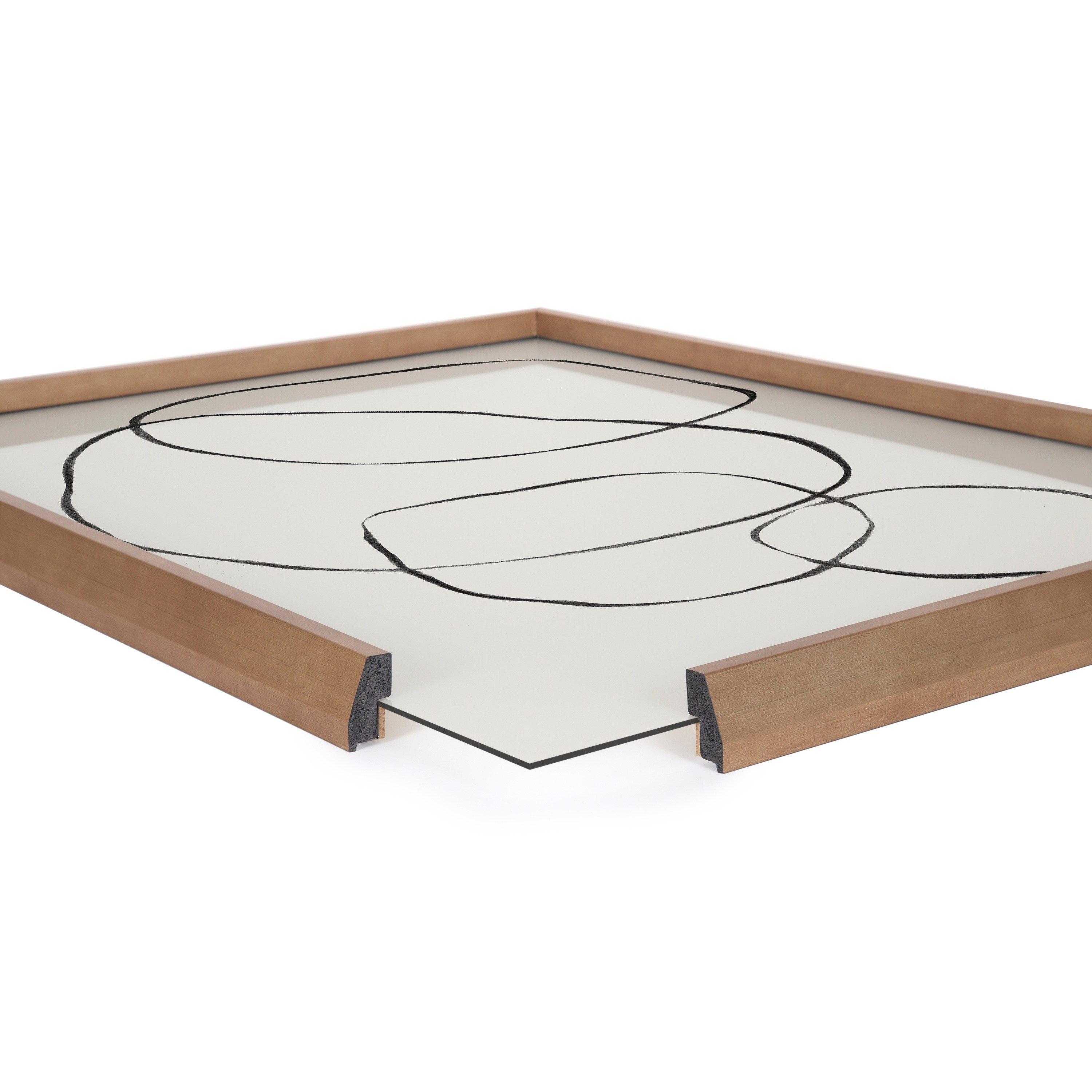 Blake 869 Going In Circles Framed Printed Glass by Teju Reval of
