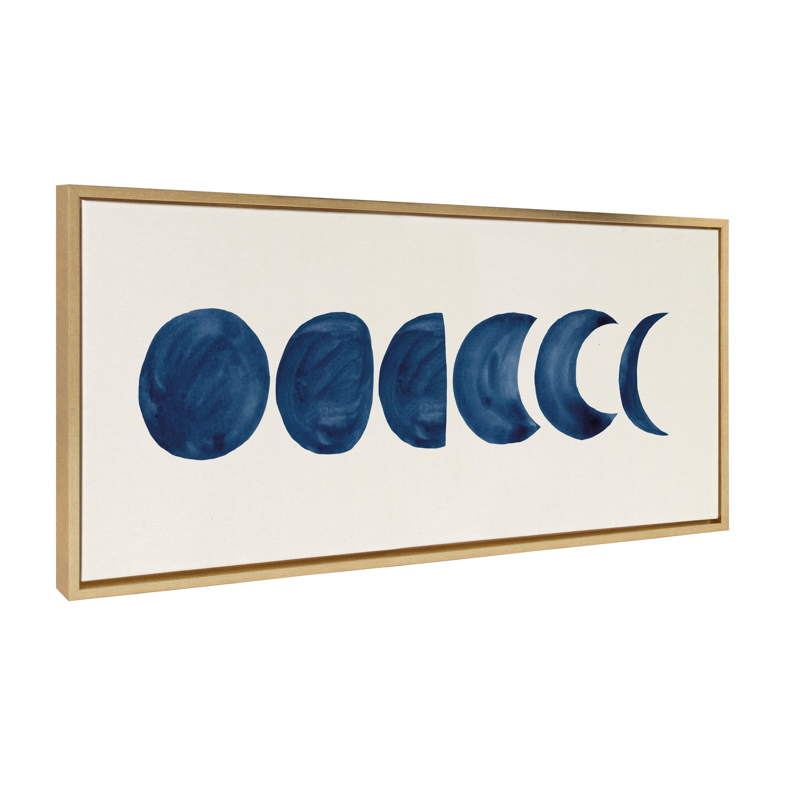 Sylvie Linear Moon Phases Framed Canvas by Teju Reval of SnazzyHues