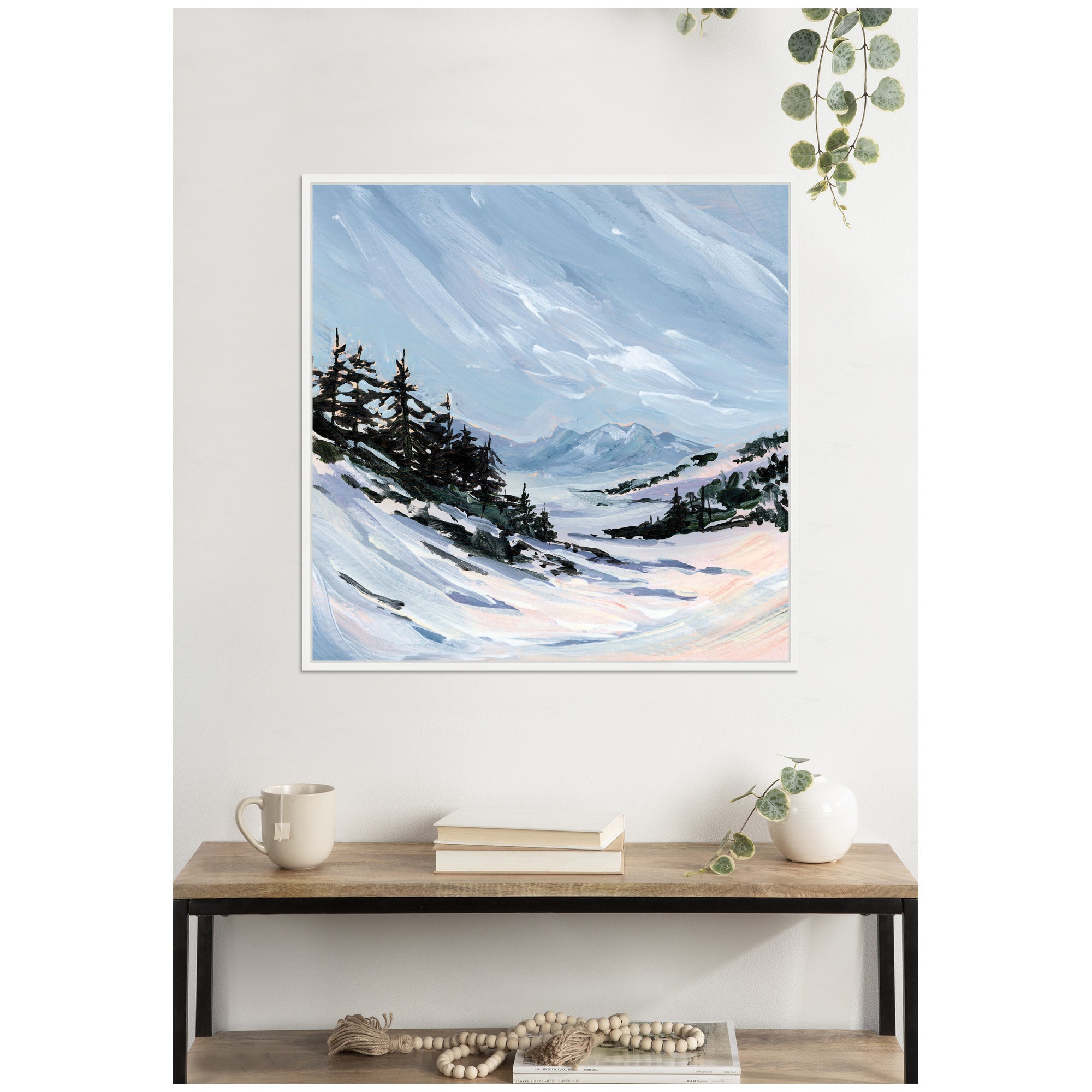 Ski Valley by Emily Kenney Framed Canvas Wall Art Print
