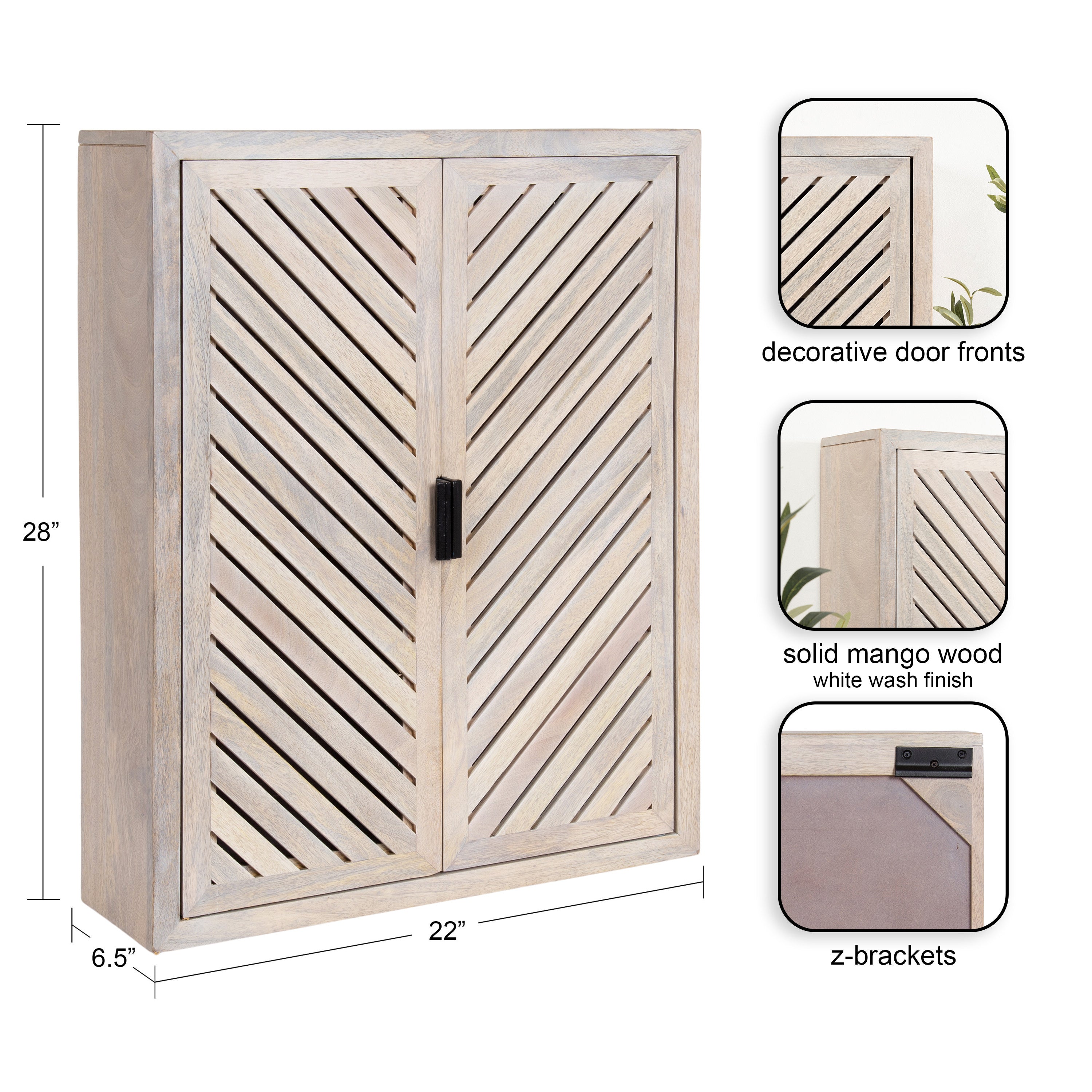 Mezzeta Tall Wood Bath Cabinet
