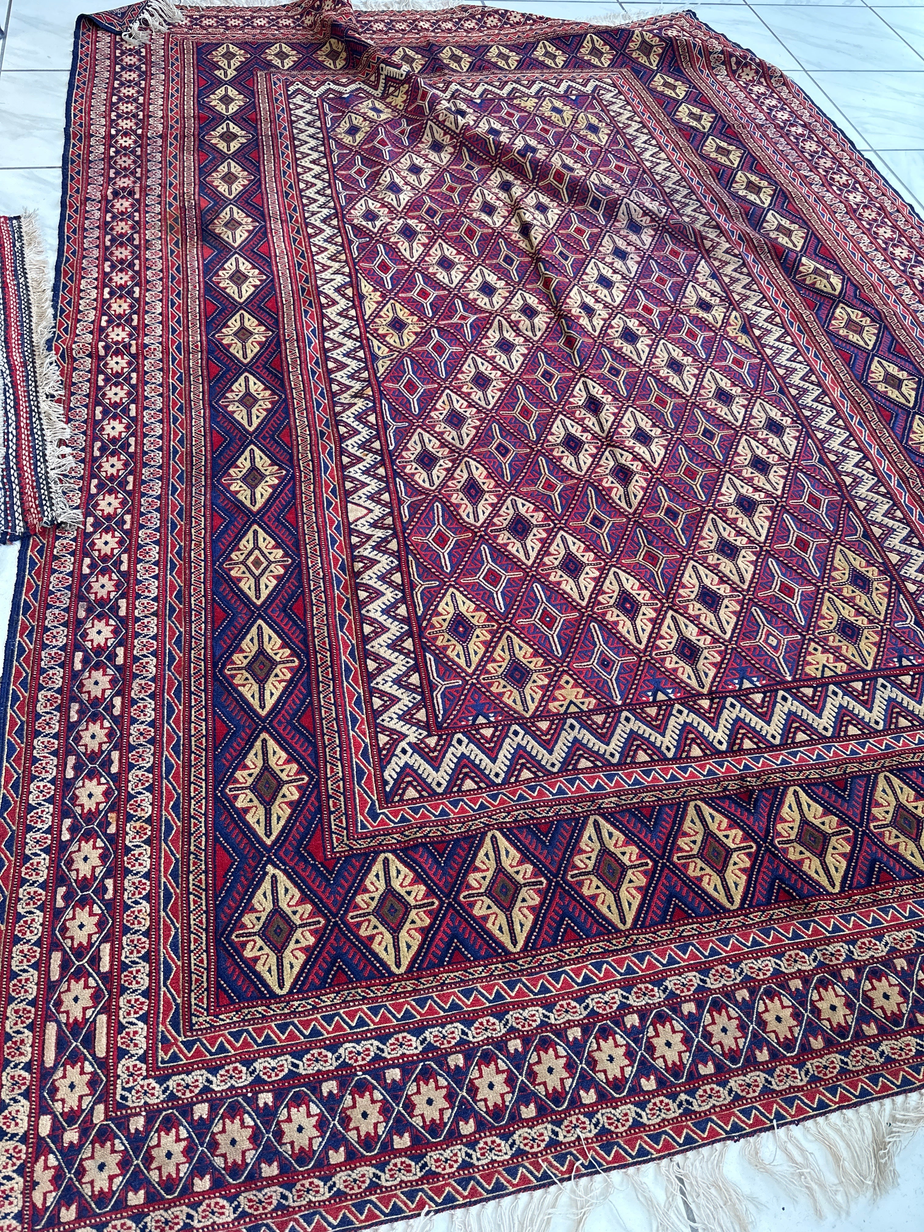 Hand-knotted Afghani Meshwani Wool Area Rug 7’ x 10’ by Rugistan - main product image for Resin Society
