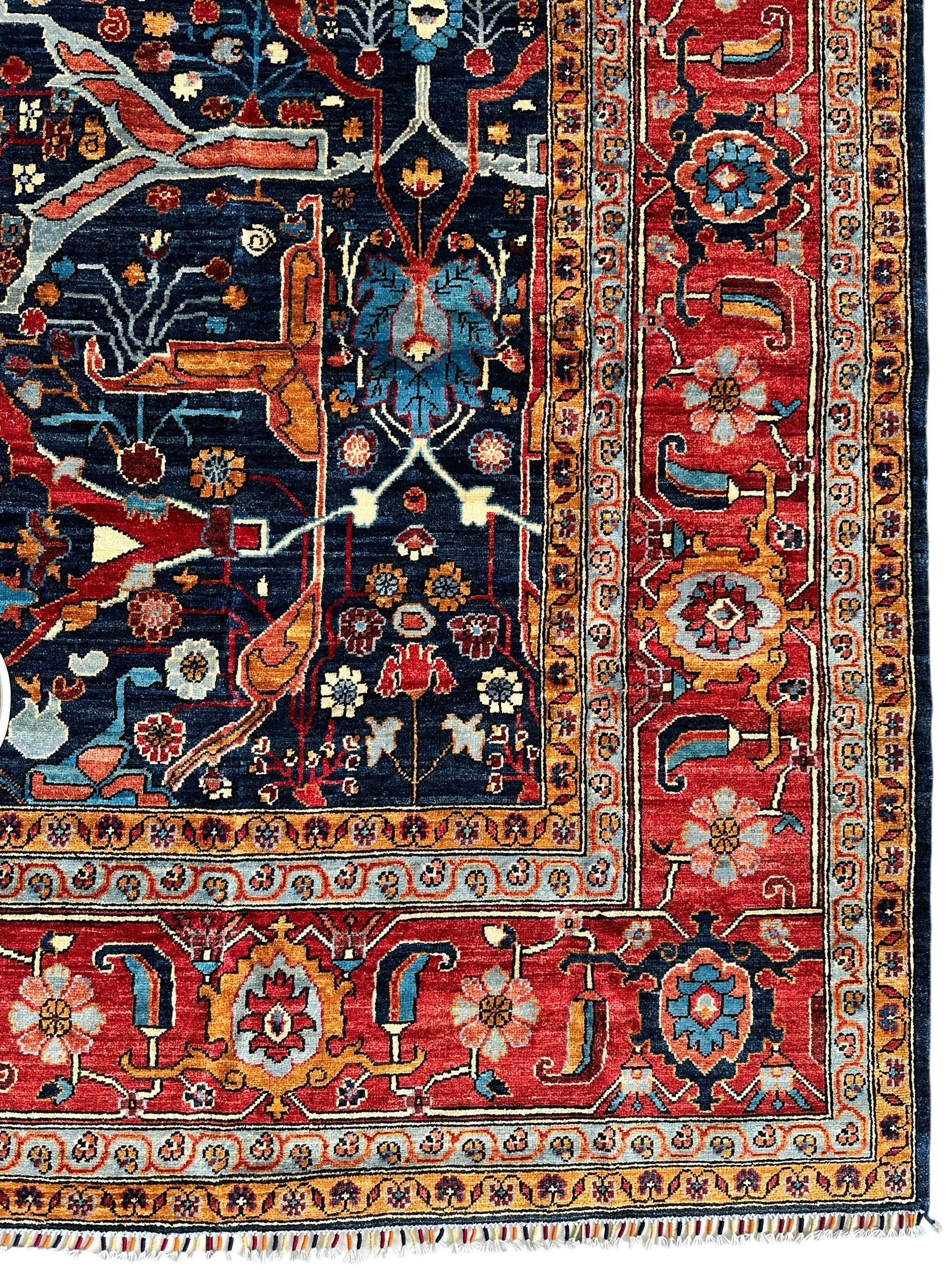 Hand-Knotted Afghani Bidjar Wool Rug – 9’x12’ – Intricate Geometric & by Rugistan - product image 6 for Resin Society