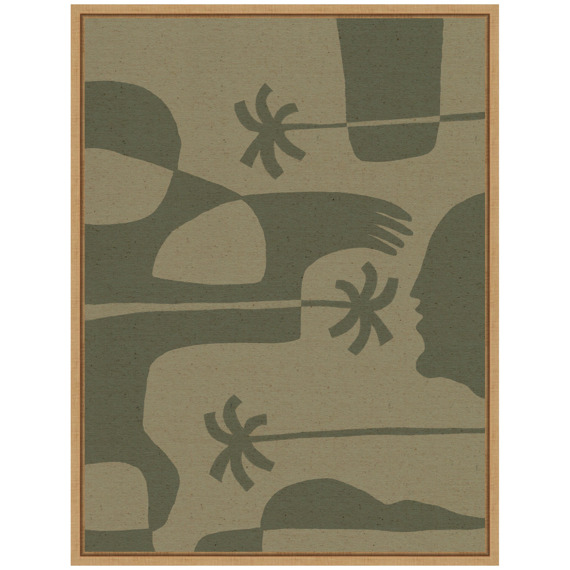 Sylvie The Land Story 7 Framed Canvas by Shatha Al Dafai