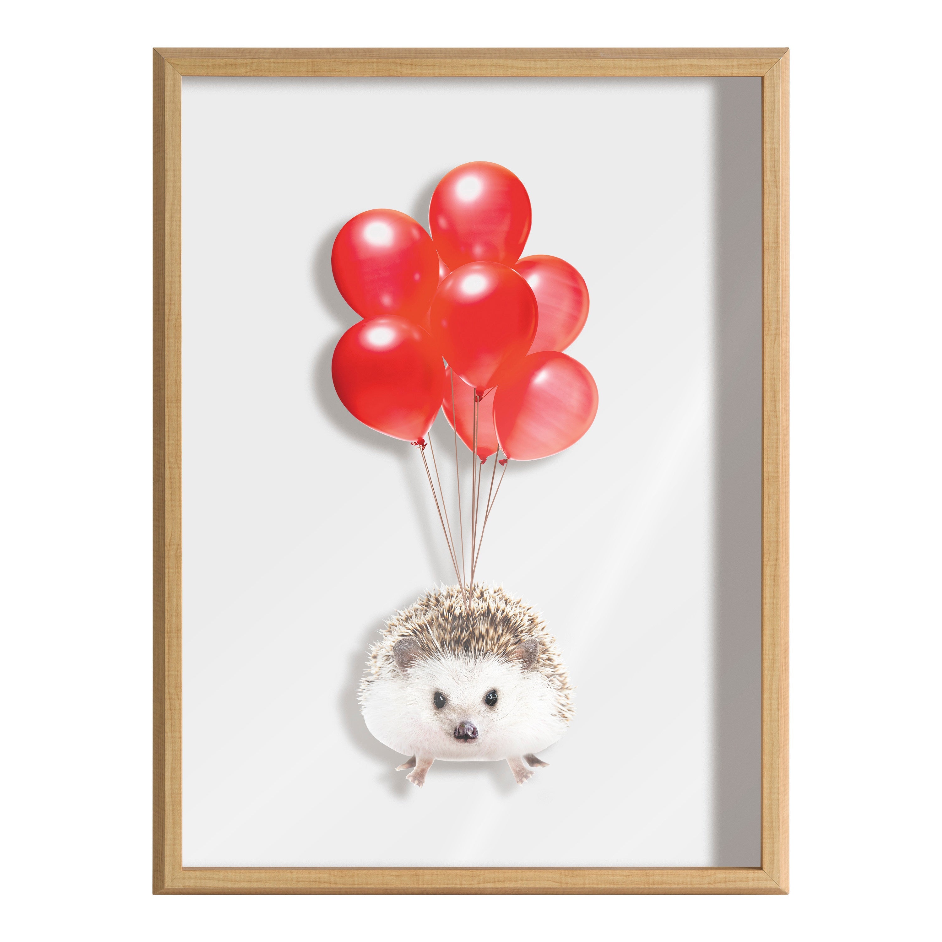 Blake Hedgehog Balloons Framed Printed Glass by Amy Peterson Art Studio by kateandlaurel - product image 2 for Resin Society