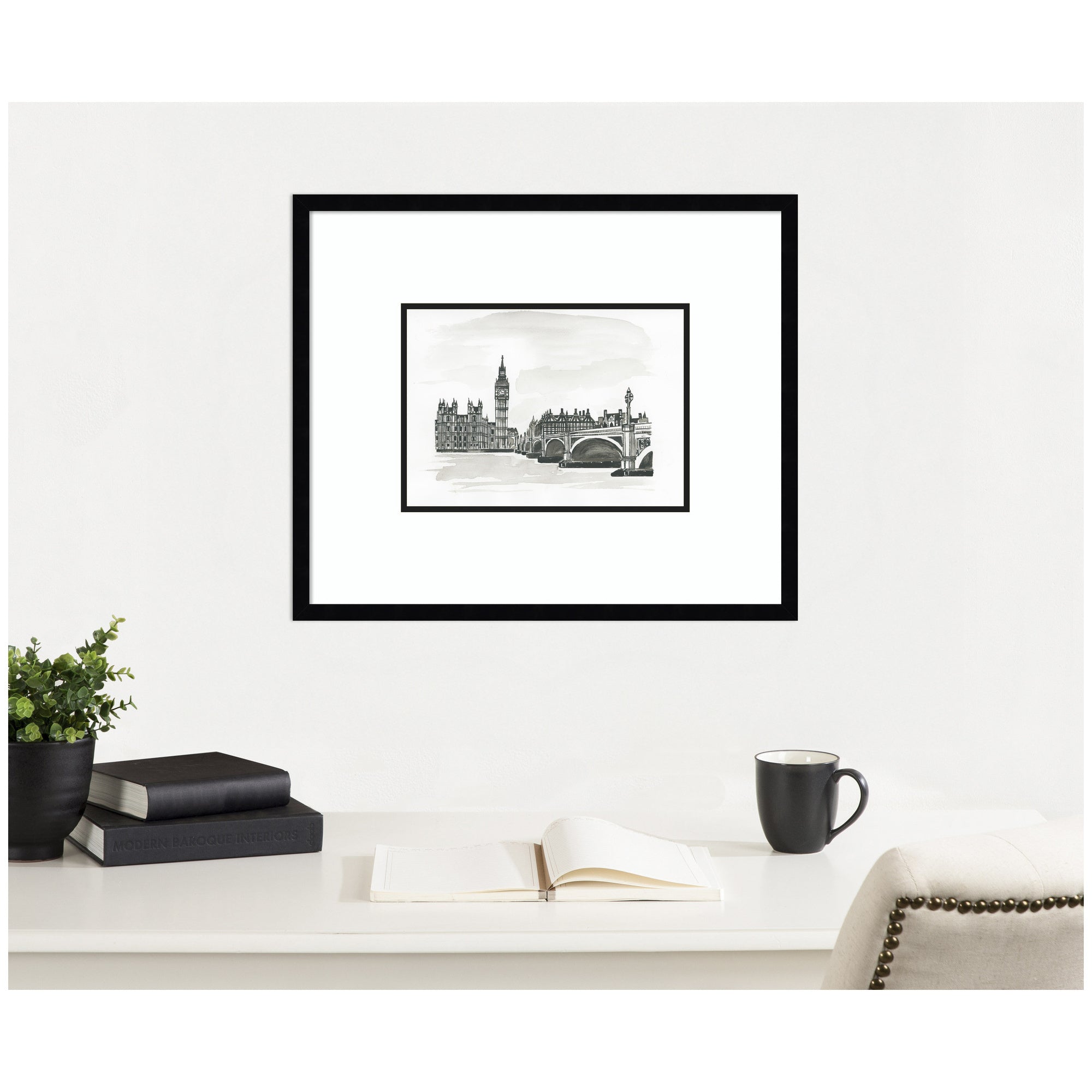 Postcard London by Teju Reval Framed Wall Art Print