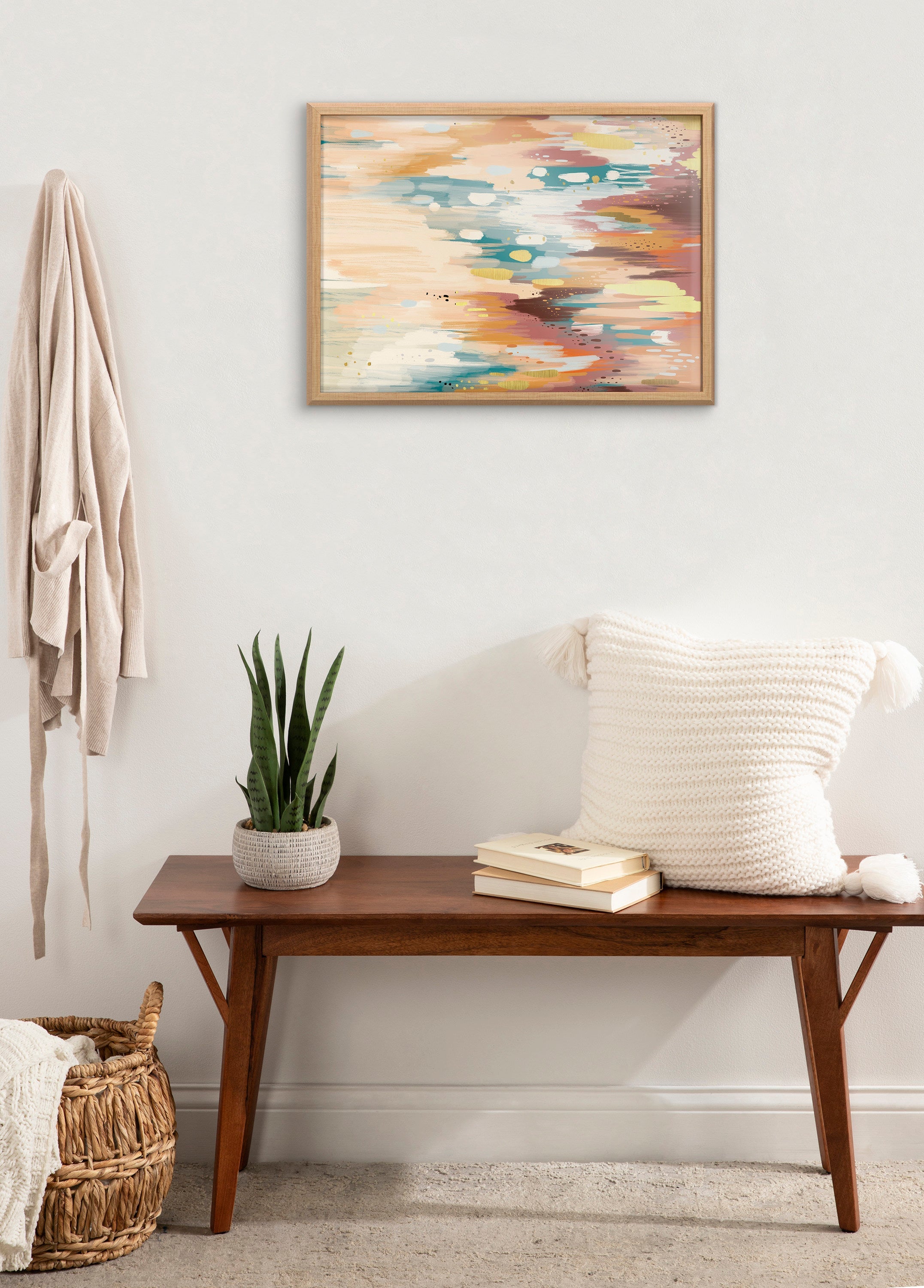 Blake Brushstroke 133 Framed Printed Glass by kateandlaurel - product image 18 for Resin Society