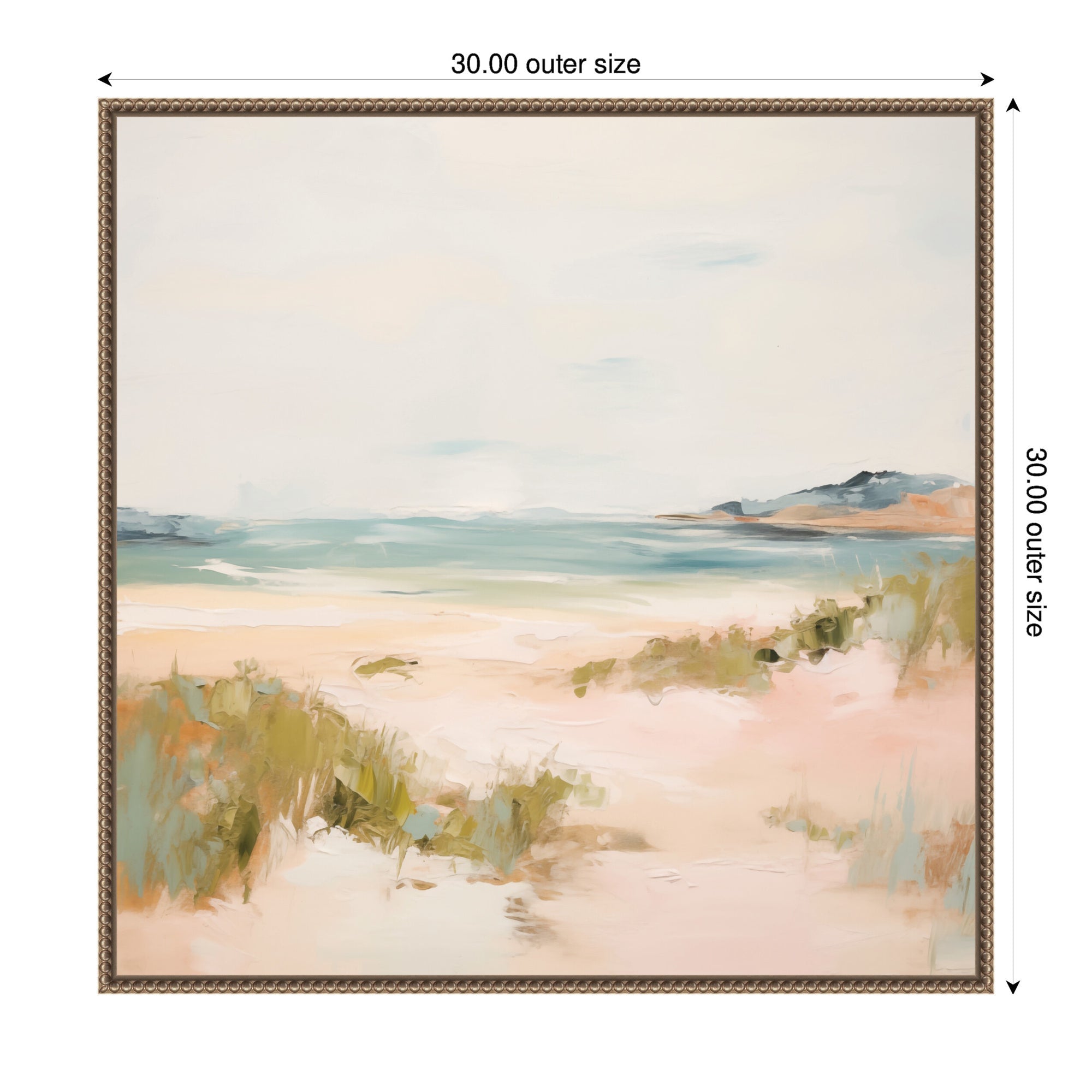 Tranquil Landscape V Square by Amy Lighthall Framed Canvas Wall Art Print