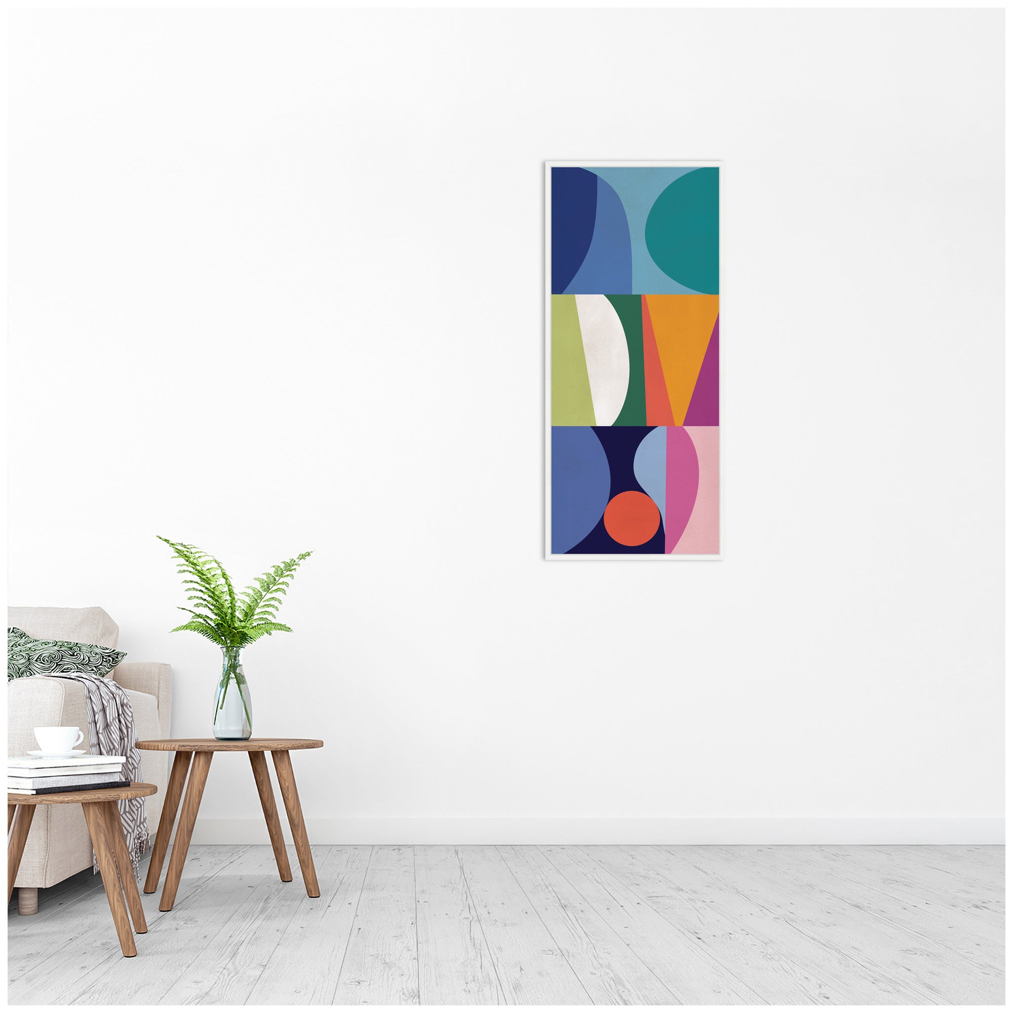 Abstract 02 Panel 2 by Rachel Lee Framed Canvas Wall Art Print
