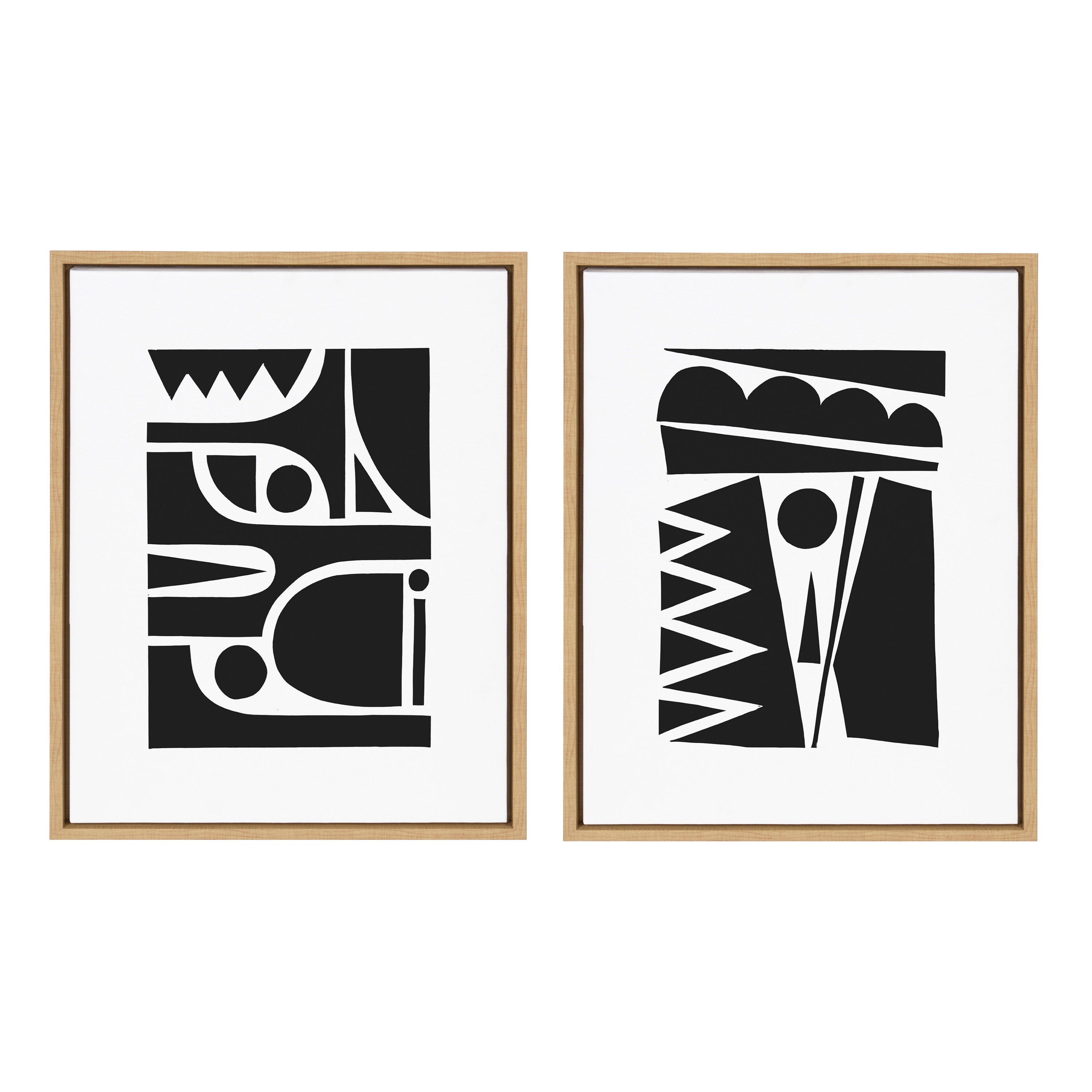 Sylvie Geometric Framed Canvas Set by kateandlaurel - product image 2 for Resin Society