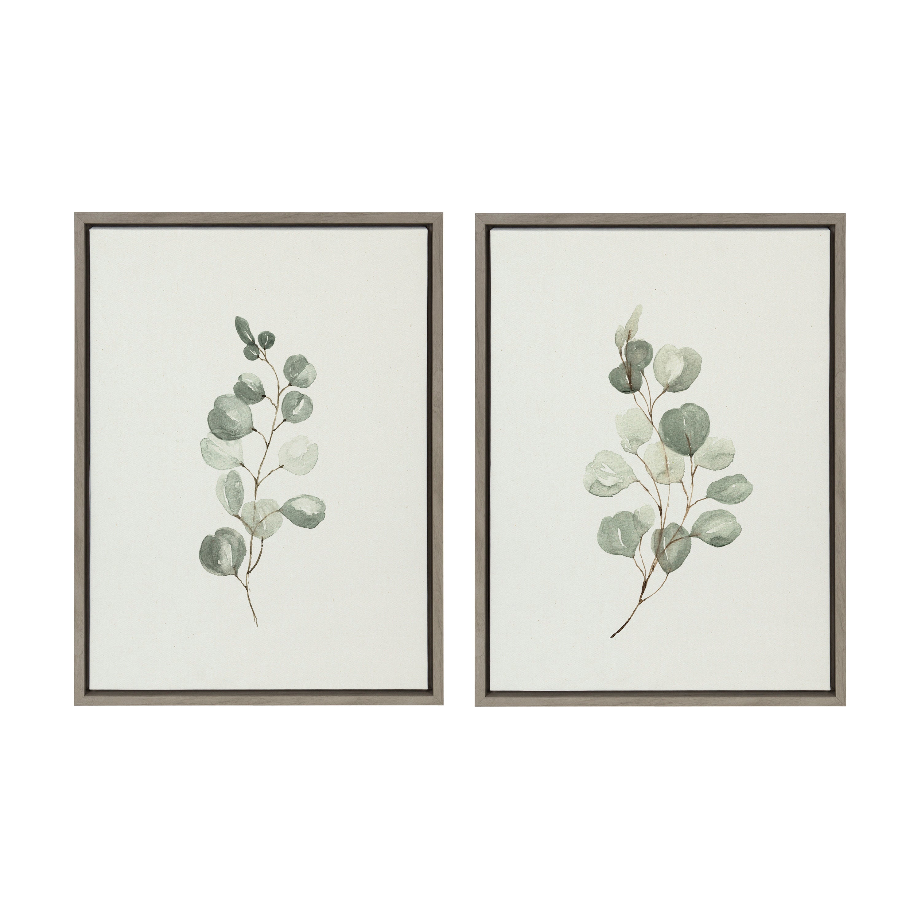 Sylvie Eucalyptus Framed Canvas Set by Maja Mitrovic
