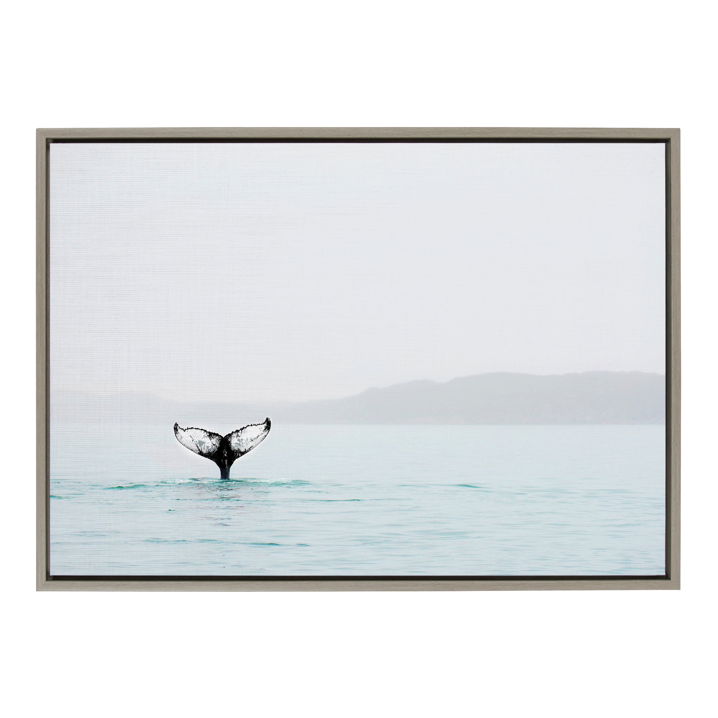 Sylvie Whale Tail In The Mist Framed Canvas by Amy Peterson by kateandlaurel - product image 14 for Resin Society