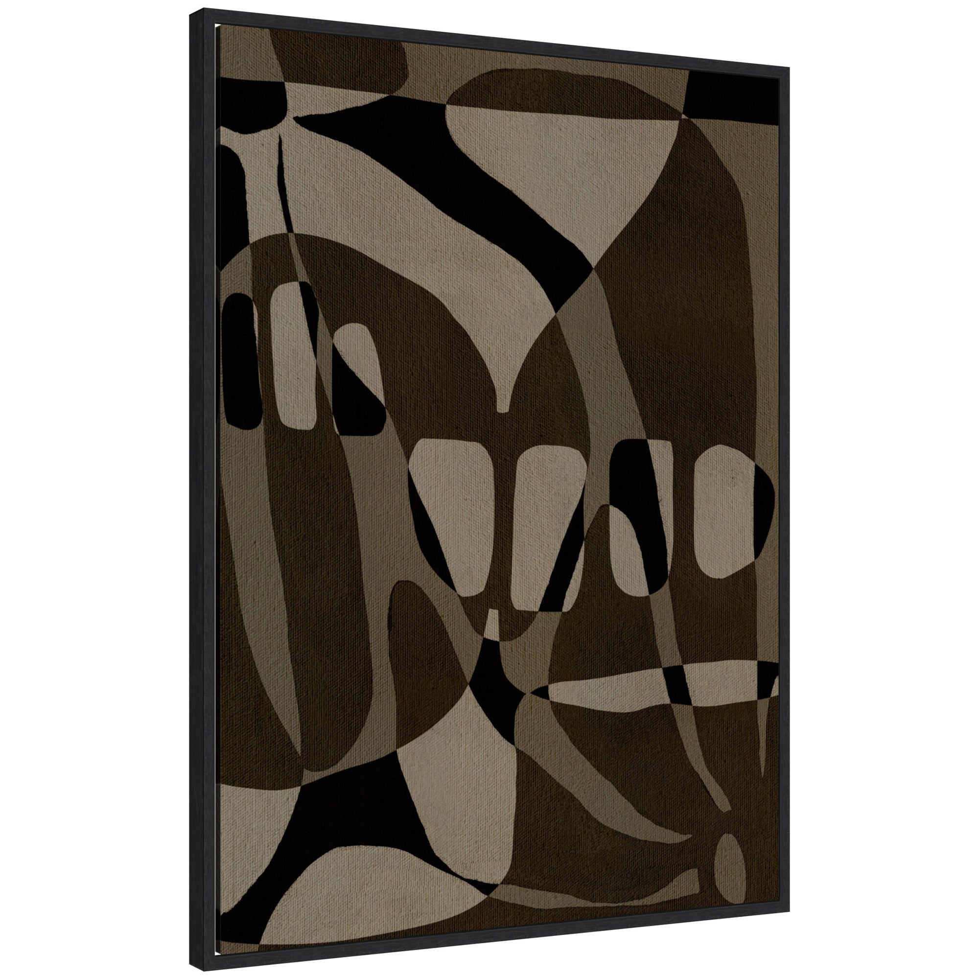 Sylvie Contour 1 Framed Canvas by Shatha Al Dafai