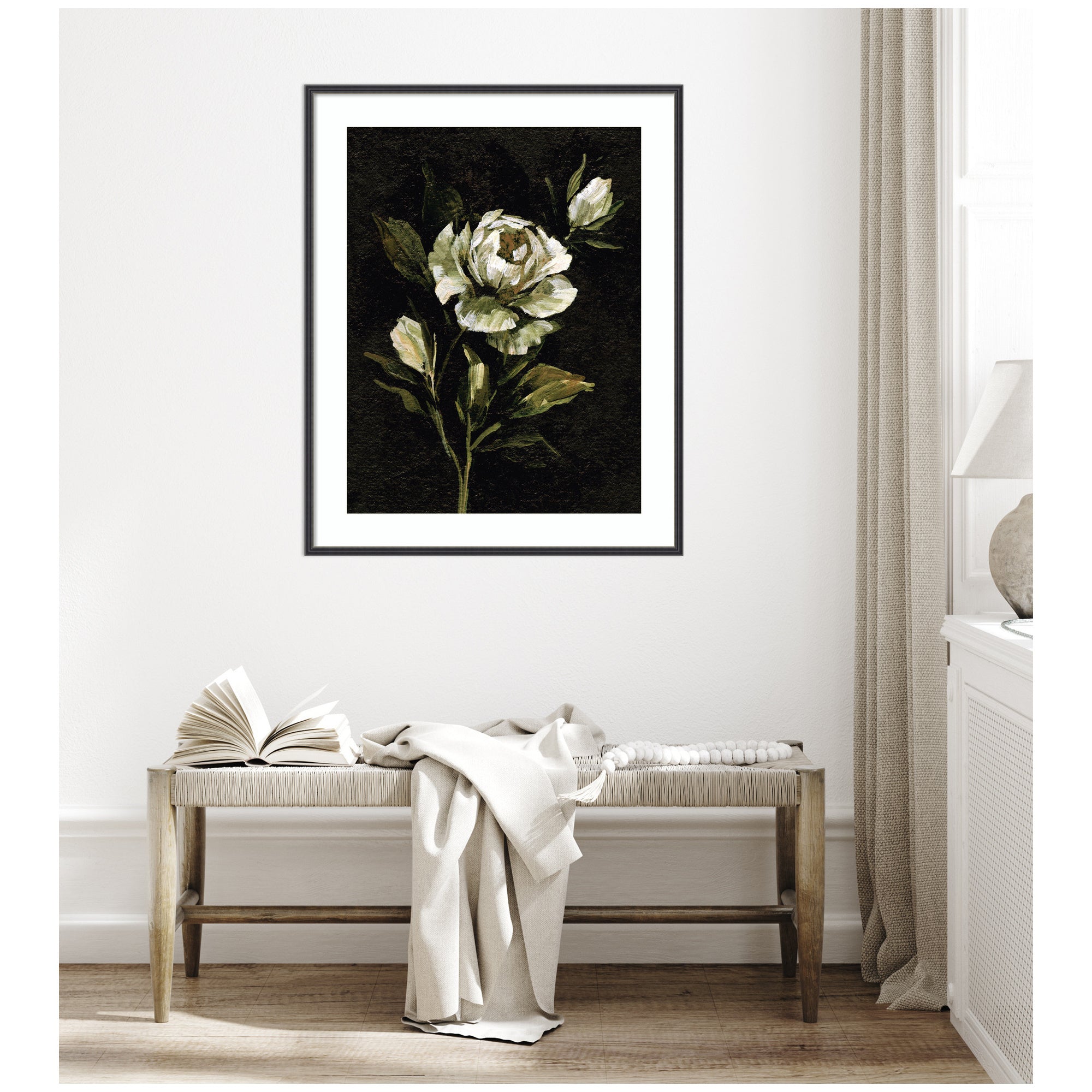 Framed Art Moody Floral 2 by Annie Quigley