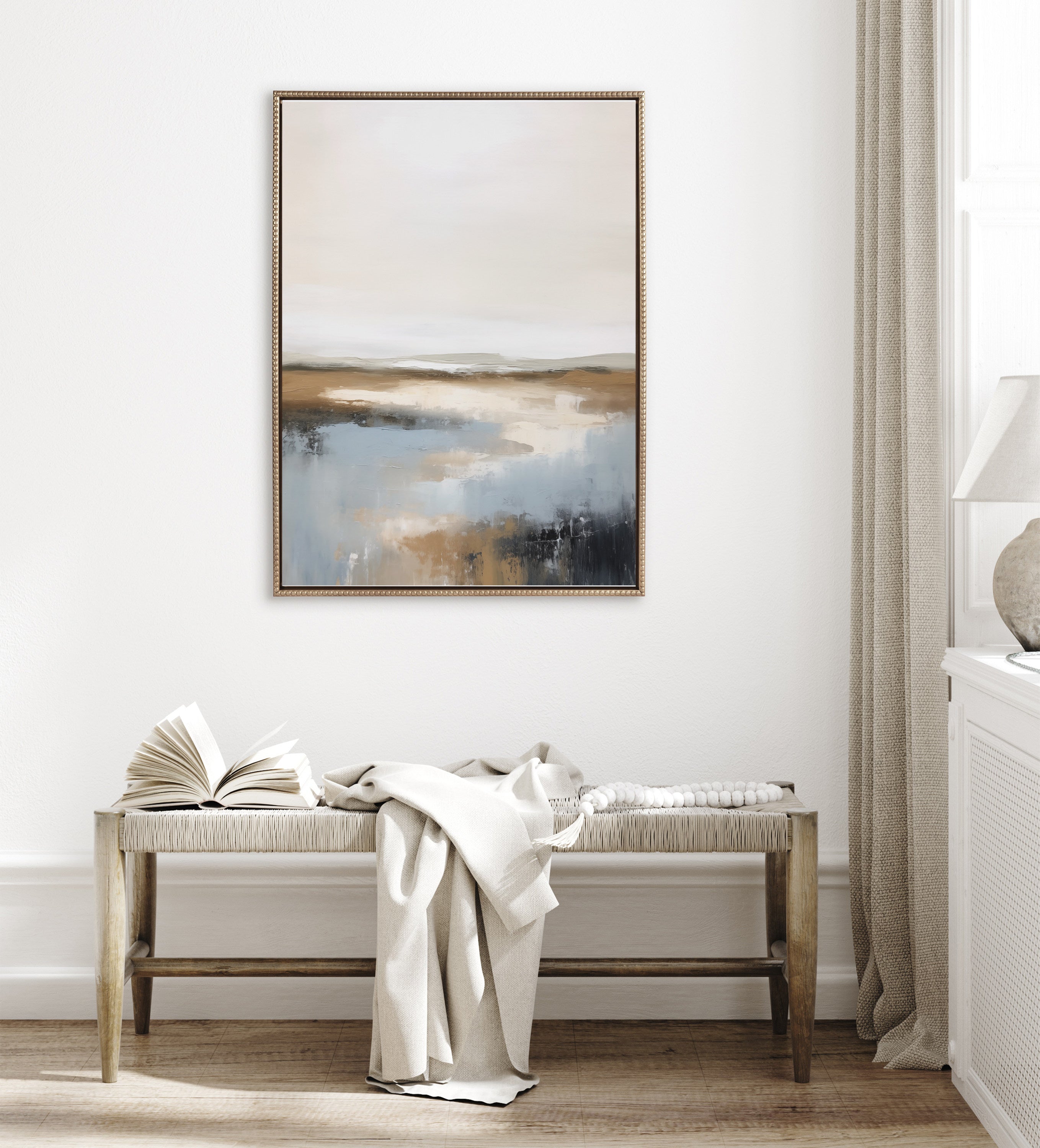 Sylvie Beaded Idyllic Retreat Framed Canvas by Amy Lighthall