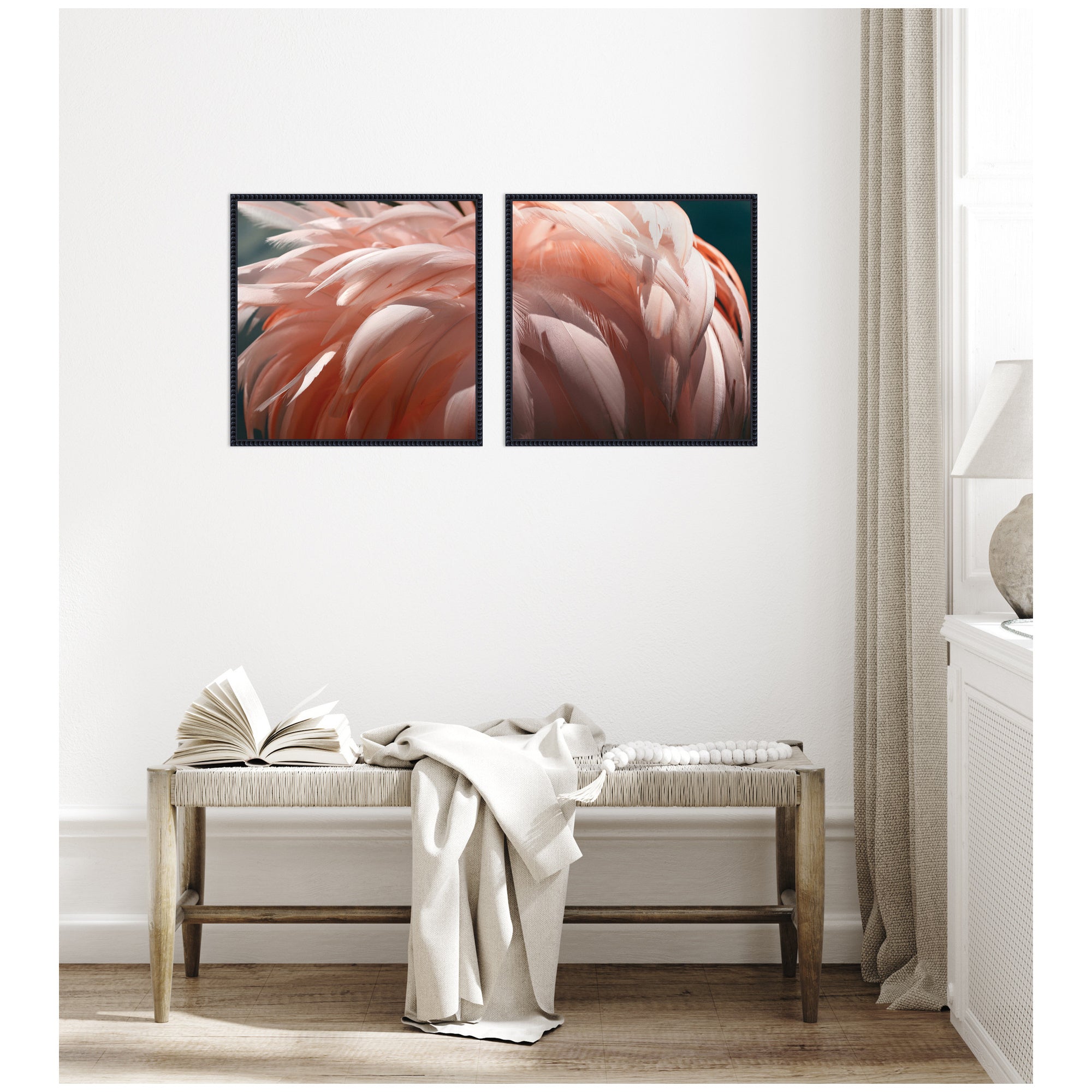 Flamingo 2 Piece Framed Canvas Wall Art Set by Alicia Bock
