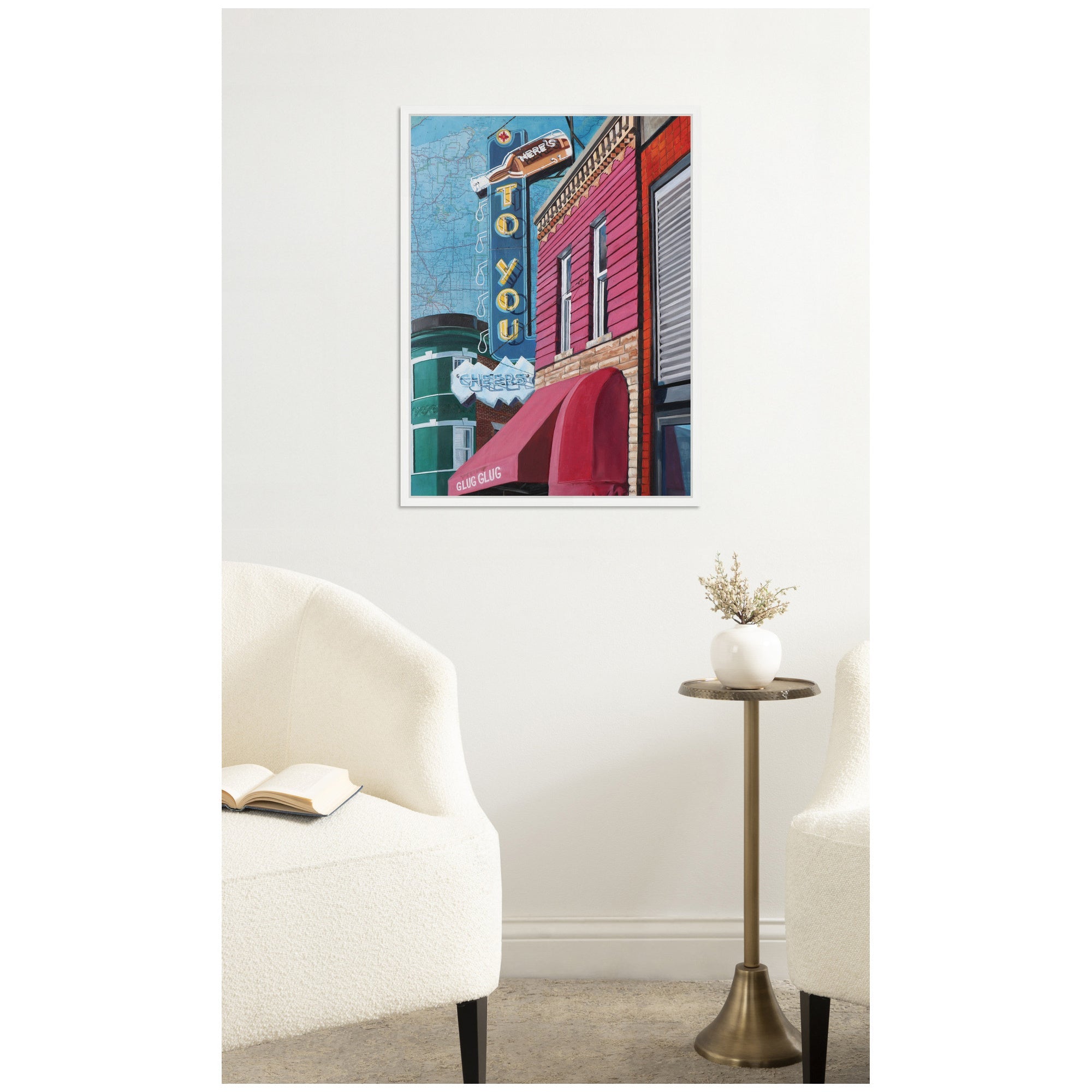 Heres to You by Krista V.
Allenstein Framed Canvas Wall Art Print