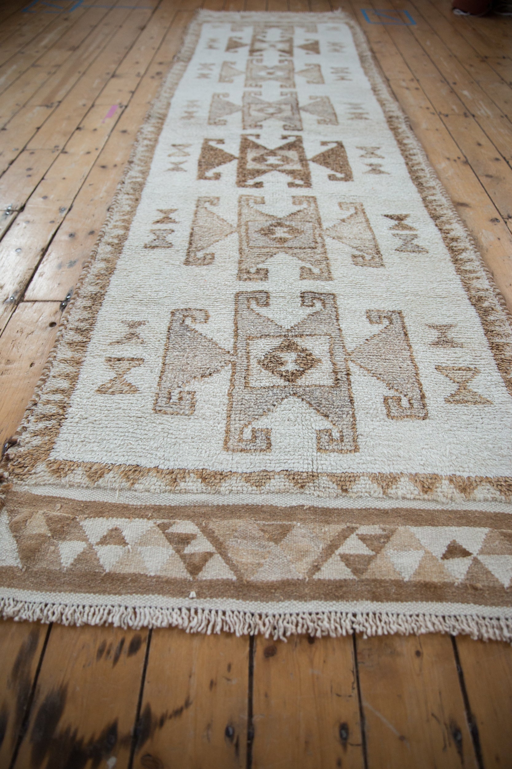 3x11.5 Vintage Distressed Kurd Rug Runner by Old New House® - product image 3 for Resin Society