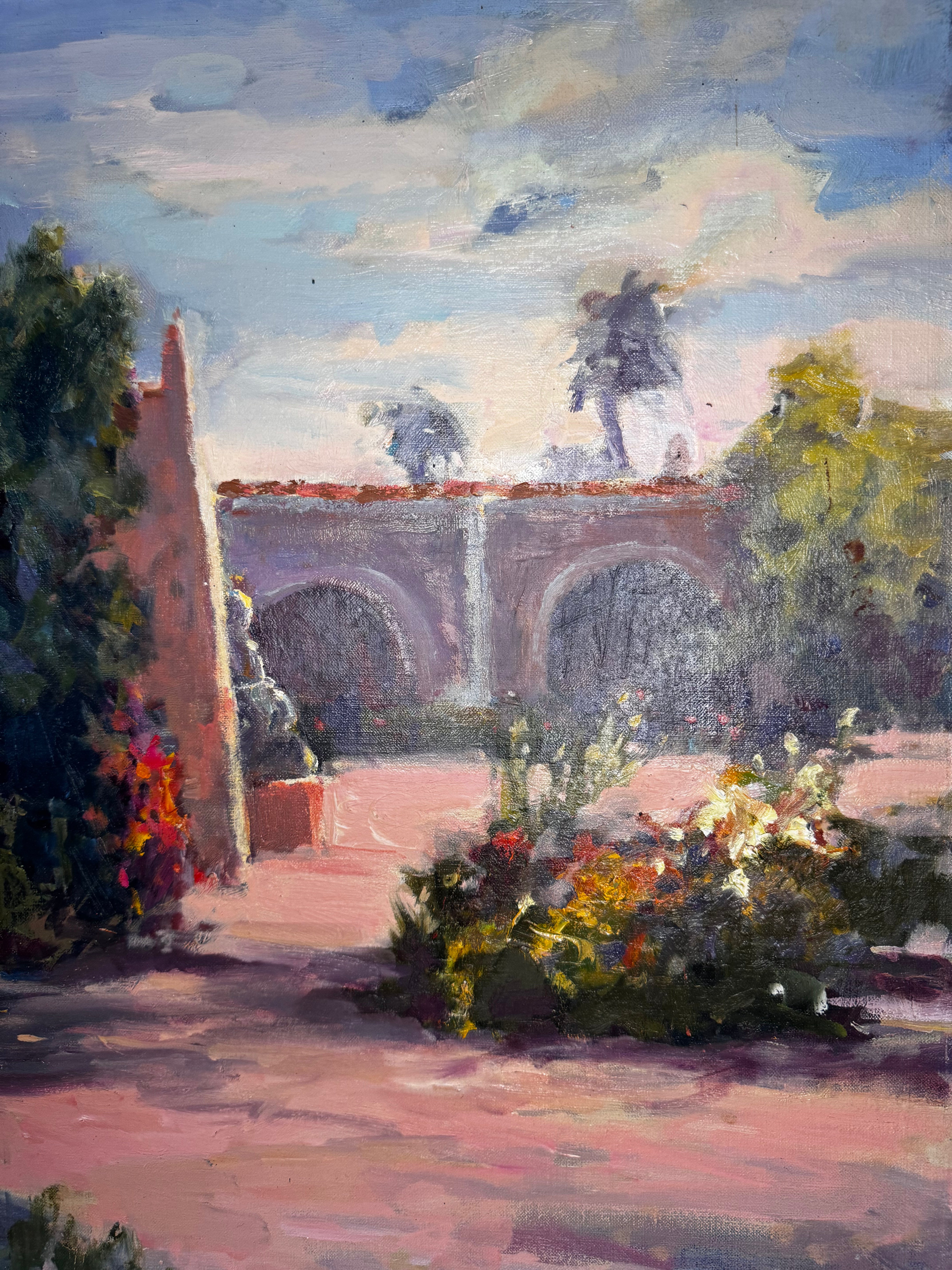 One Hundred and Two by John Beard Collection, 16x20 painting on board showing expressive plein air scene