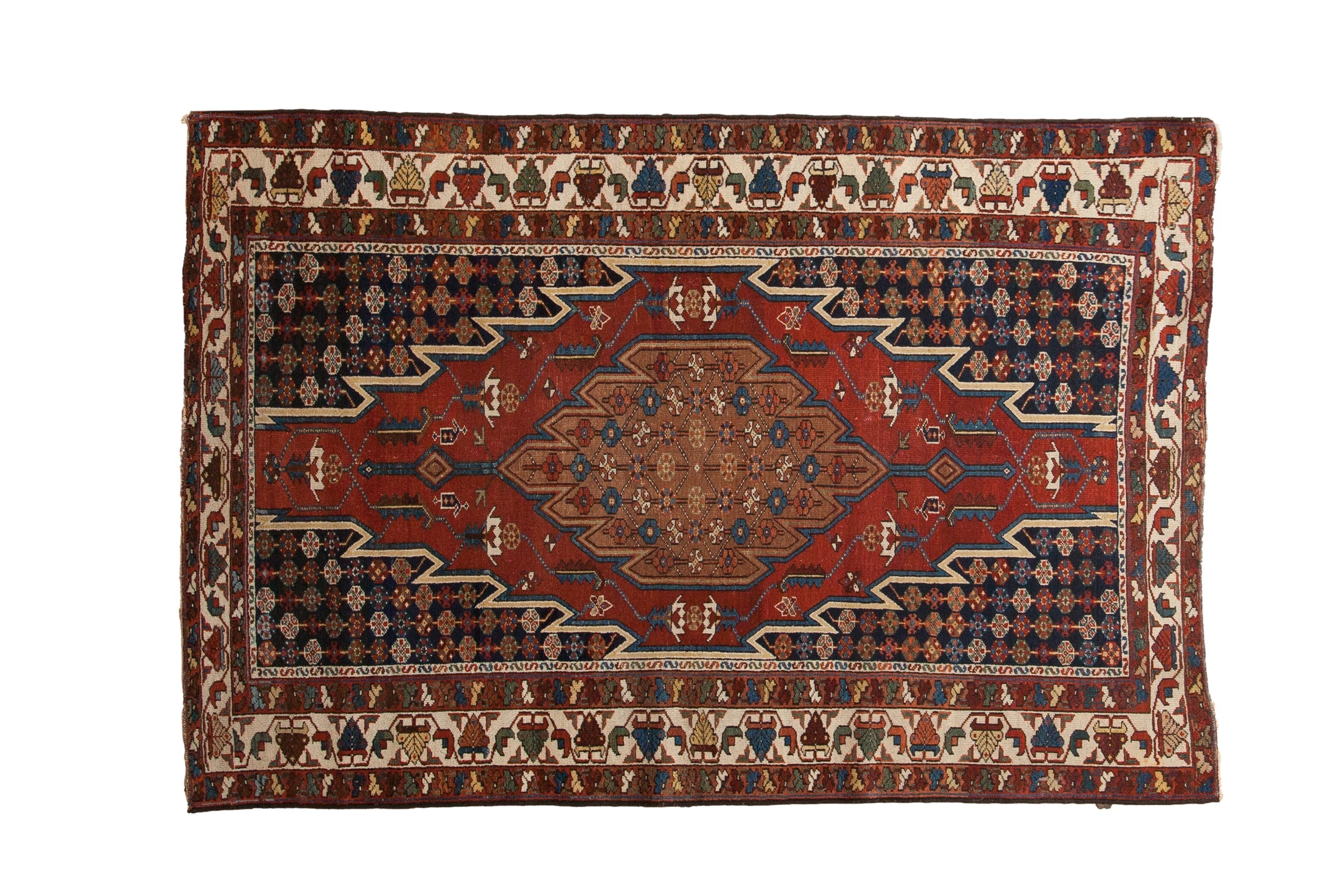4x6.5 Vintage Fine Hamadan Rug by Old New House® - main product image for Resin Society