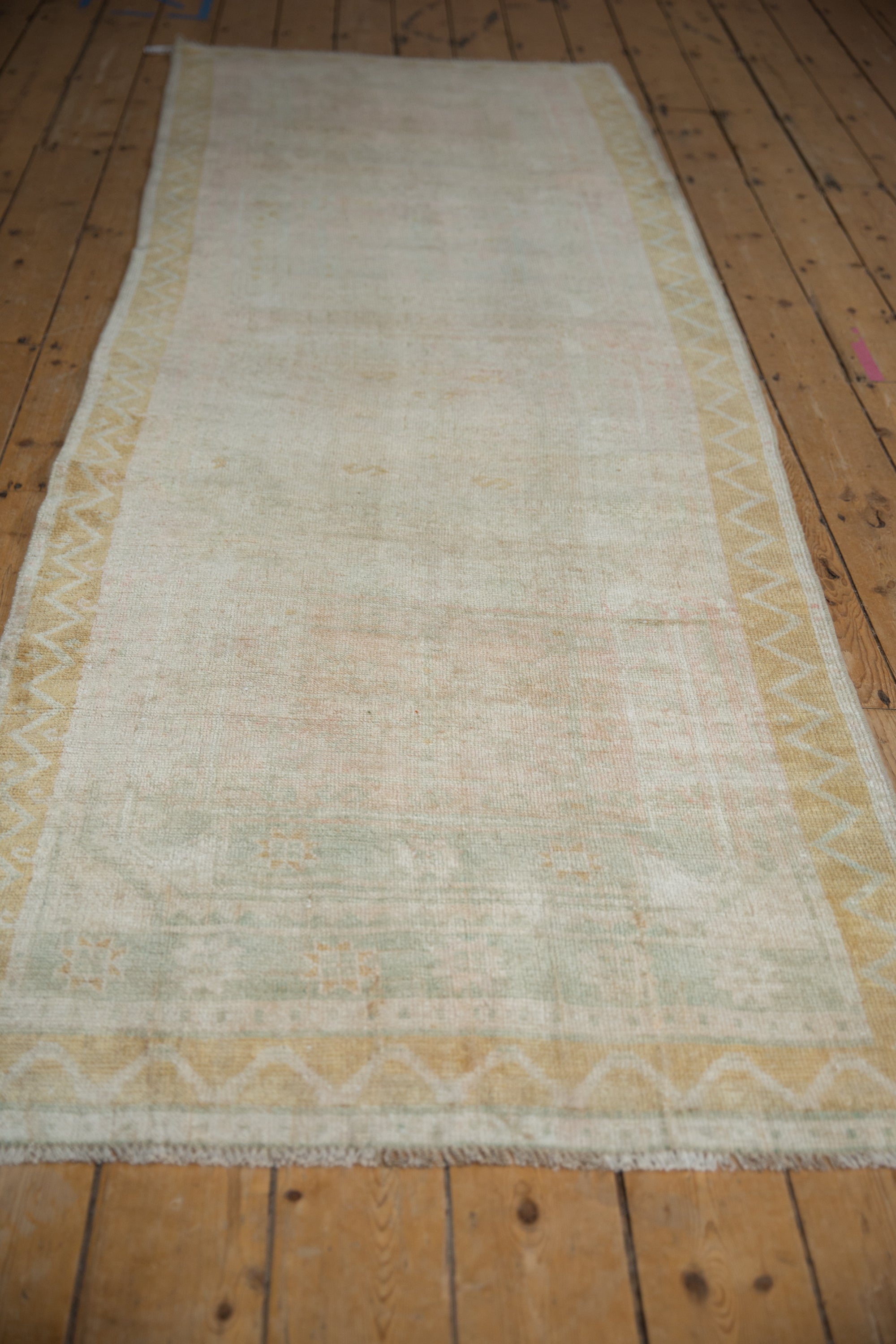 3.5x9.5 Vintage Distressed Oushak Rug Runner by Old New House® - product image 5 for Resin Society
