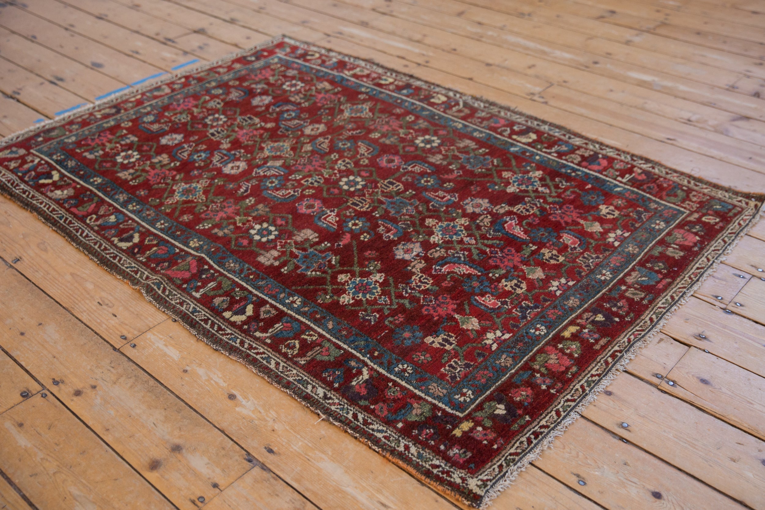 4x5.5 Vintage Kurdish Hamadan Rug