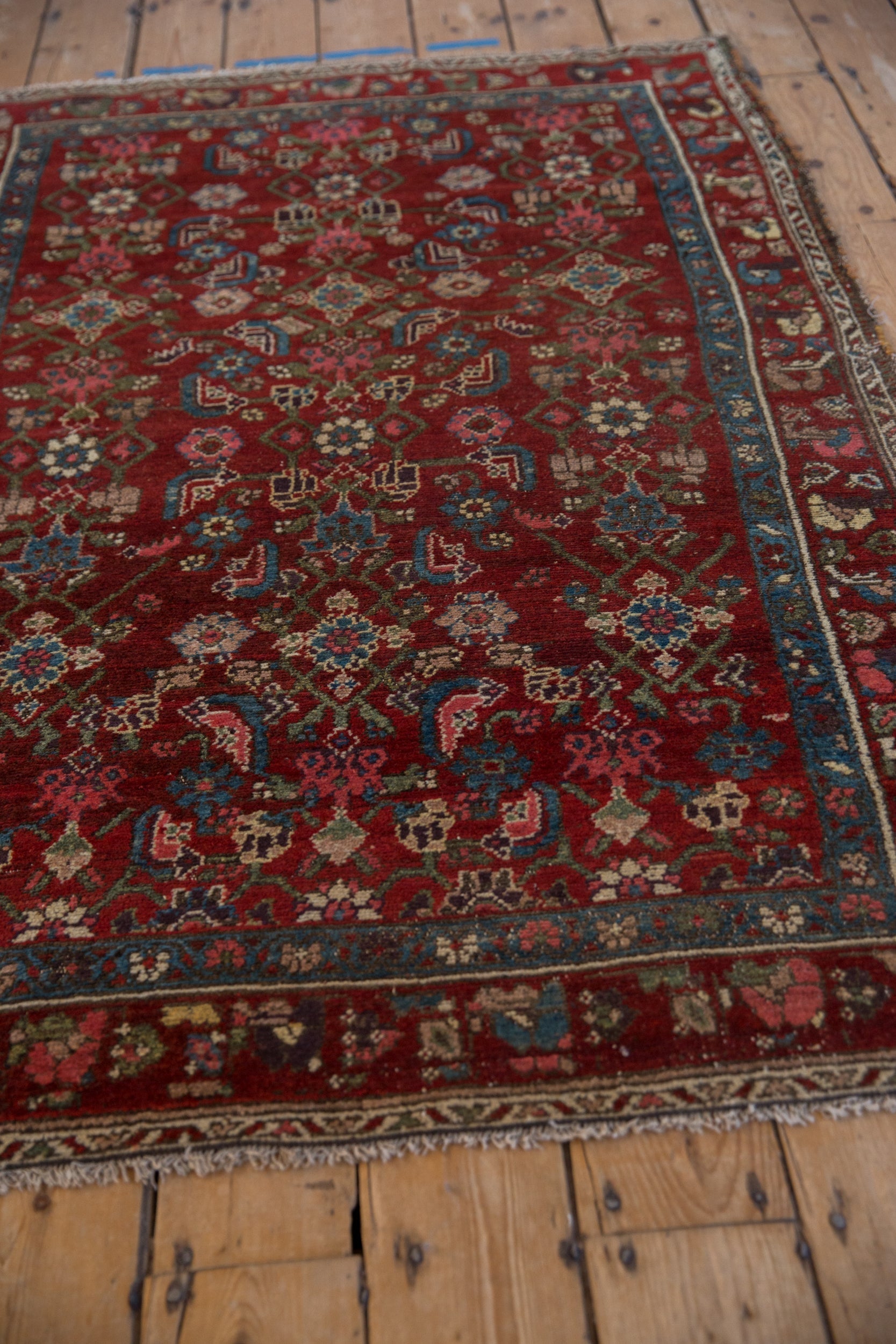 4x5.5 Vintage Kurdish Hamadan Rug