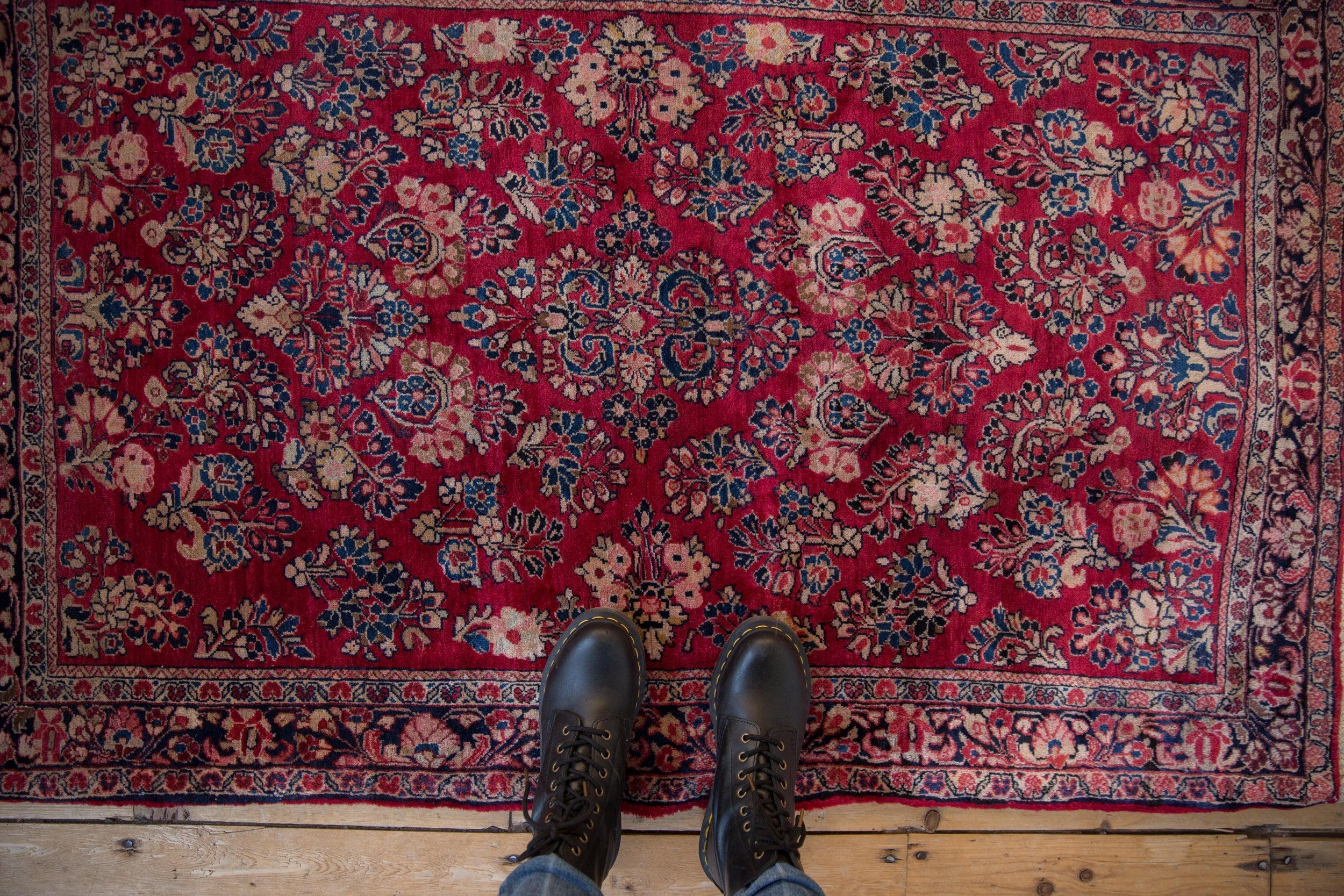 3.5x5 Vintage Fine German Sarouk Rug by Old New House® - product image 2 for Resin Society