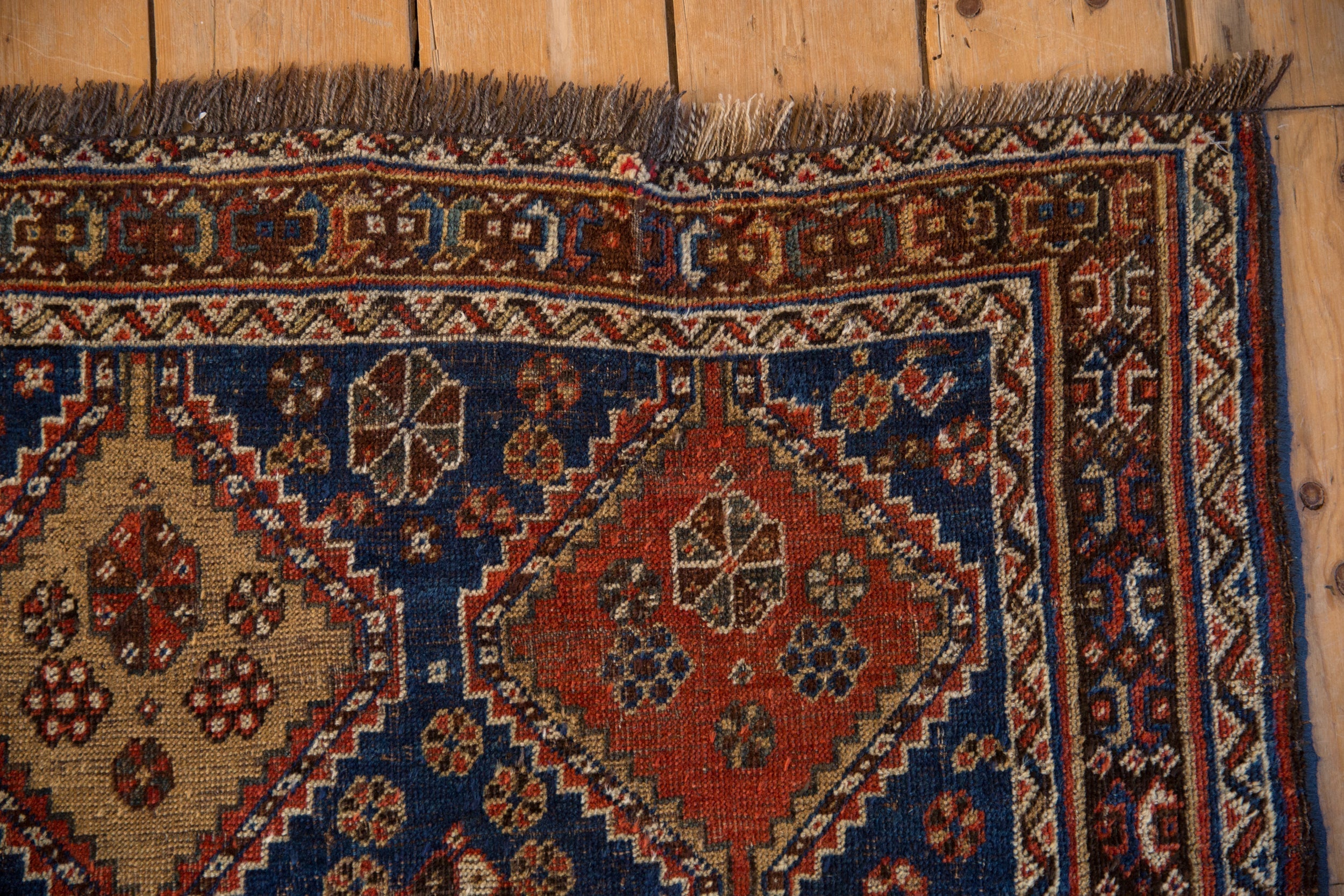 4x4.5 Antique Qashqai Square Rug by Old New House® - product image 3 for Resin Society