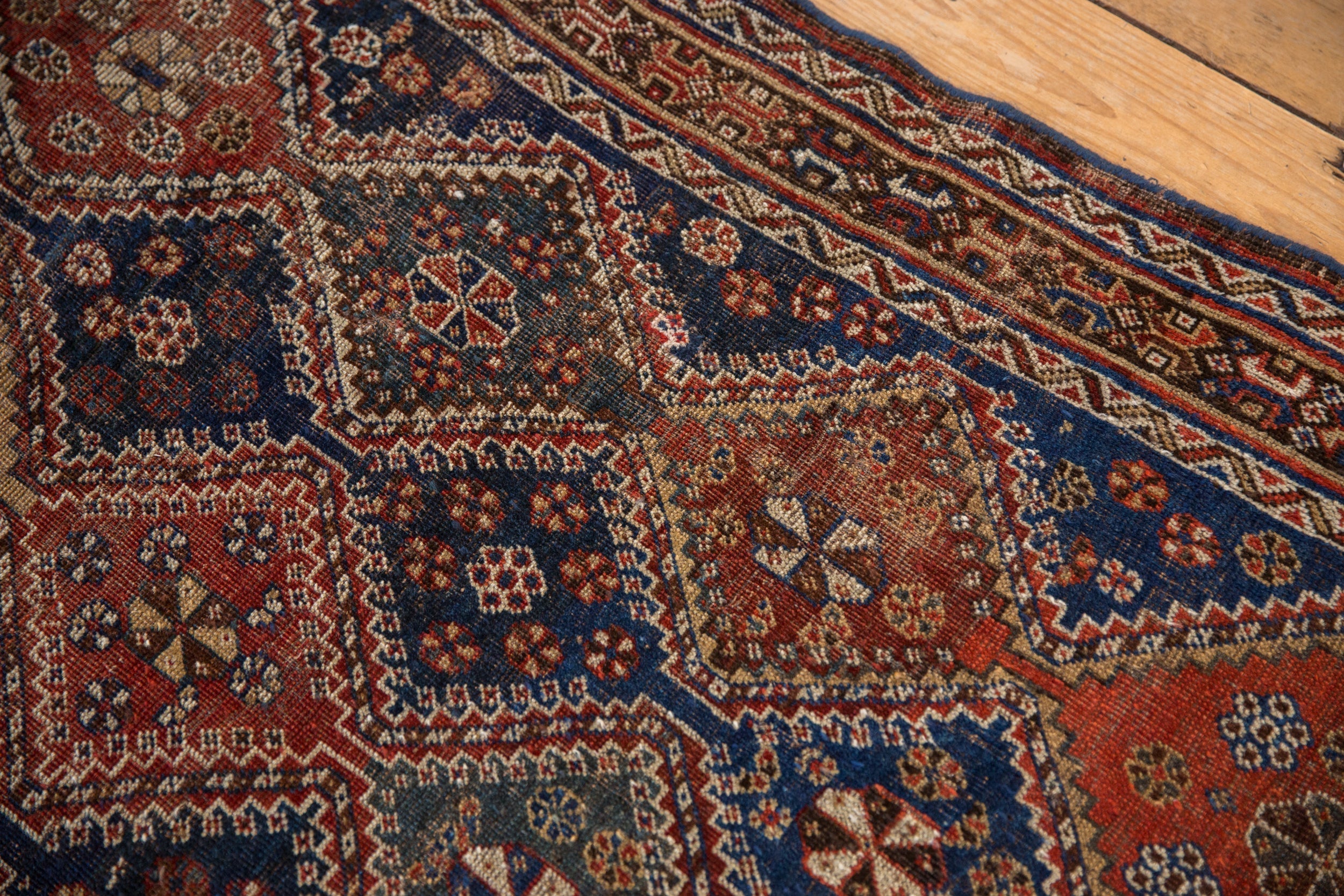 4x4.5 Antique Qashqai Square Rug by Old New House® - product image 8 for Resin Society