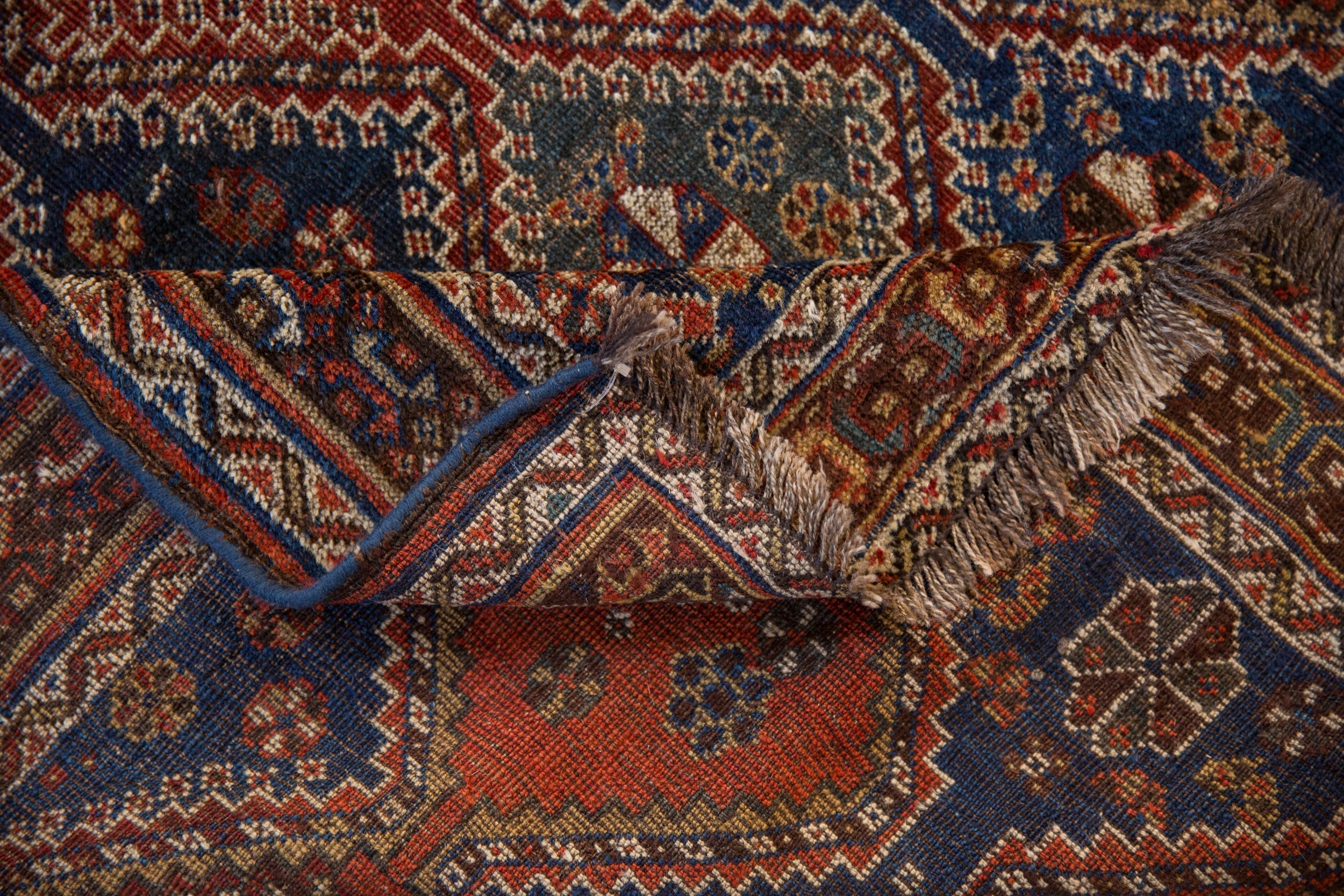 4x4.5 Antique Qashqai Square Rug by Old New House® - product image 10 for Resin Society
