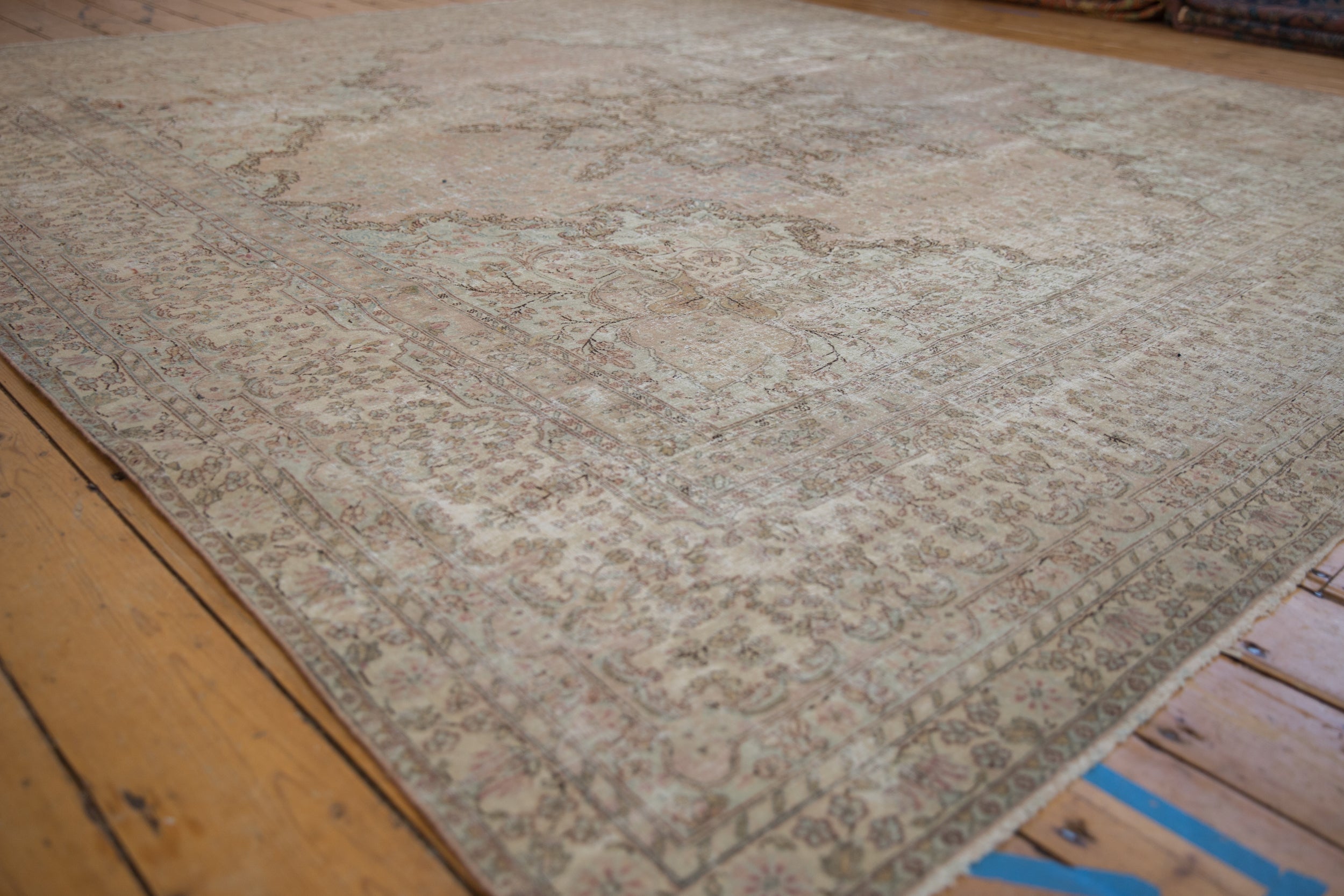 9.5x10 Vintage Fine Distressed Cyrus Crown® Kerman Square Carpet by Old New House® - product image 3 for Resin Society