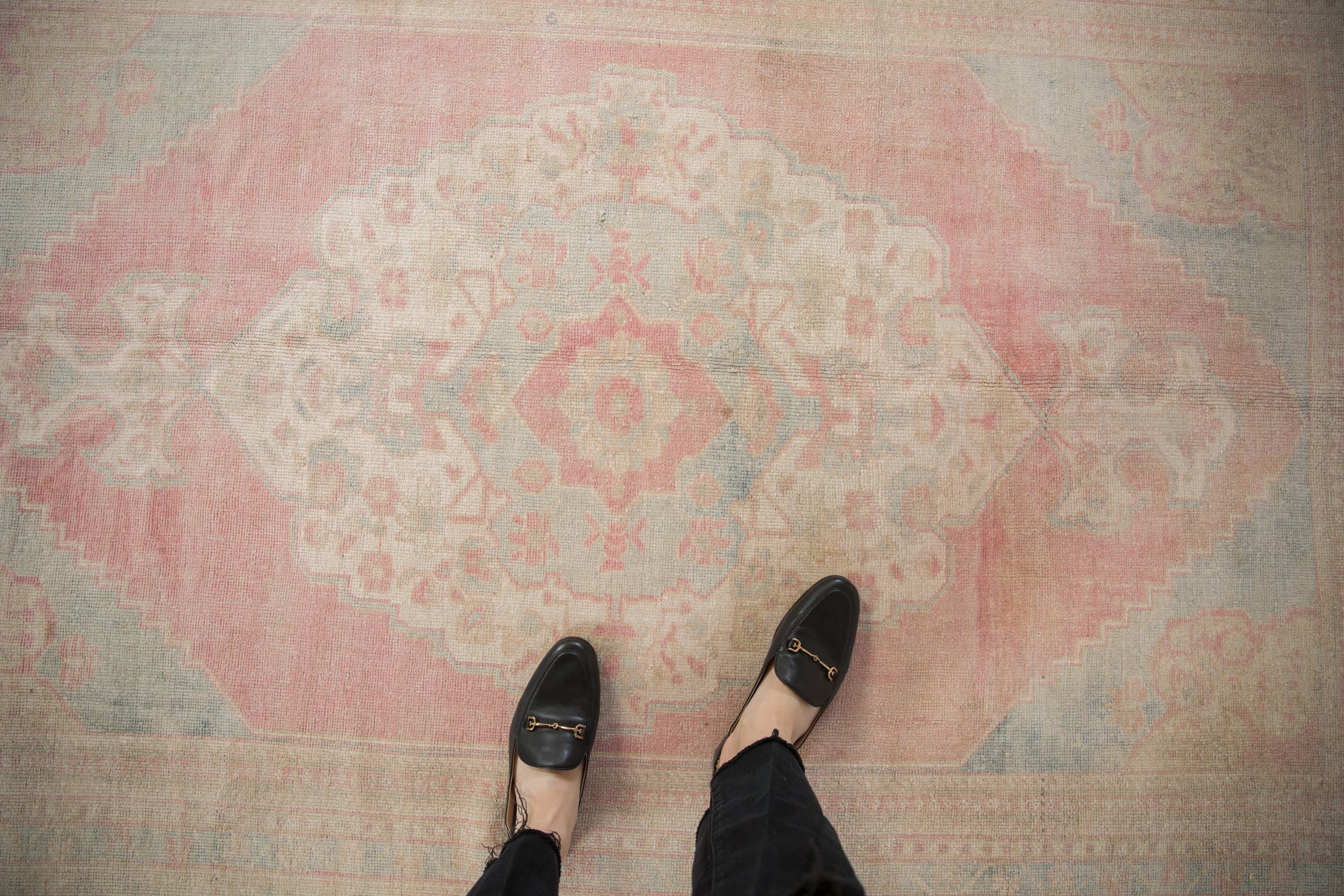 5x8.5 Vintage Distressed Oushak Carpet by Old New House® - product image 2 for Resin Society