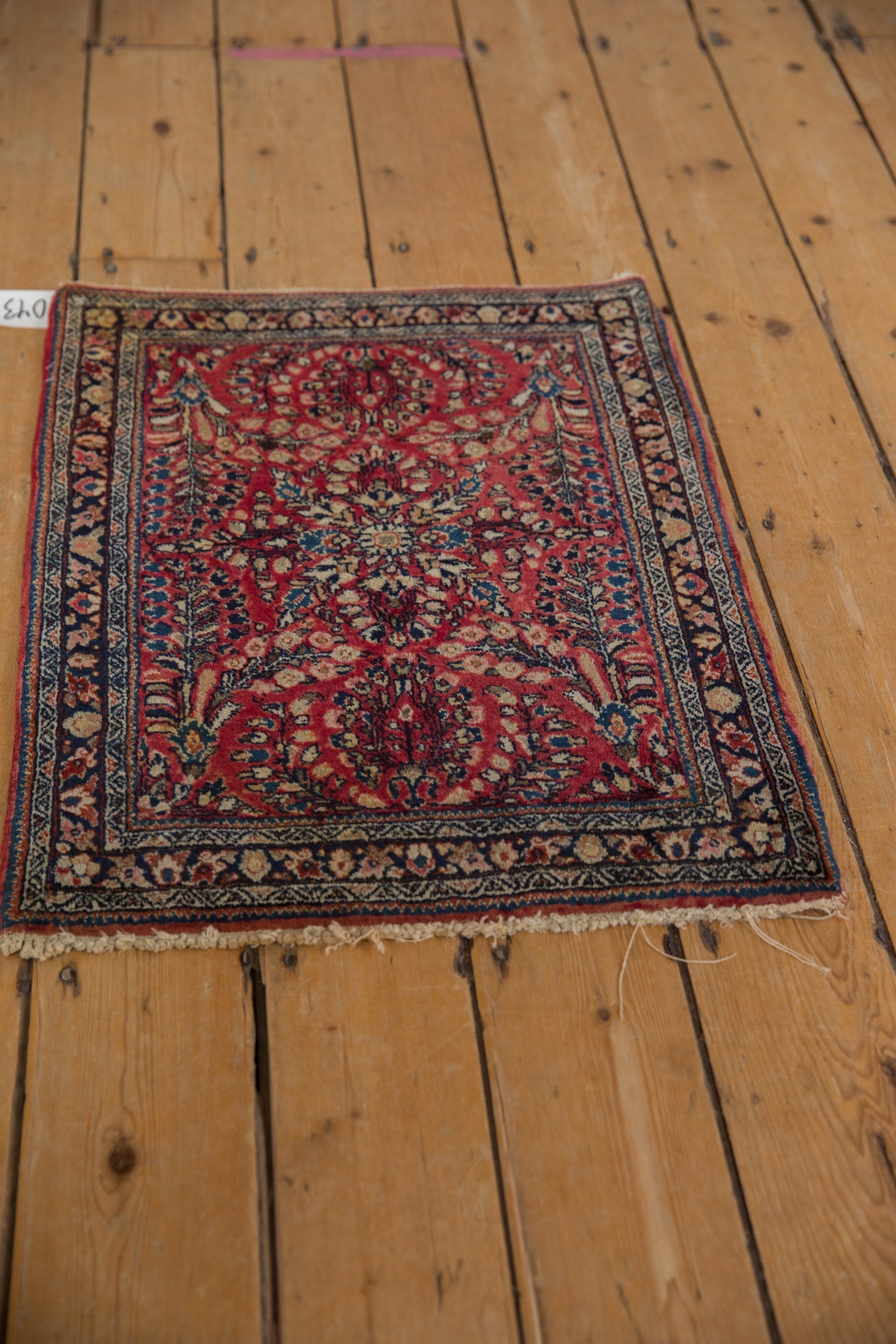 2x2.5 Vintage American Sarouk Square Rug Mat