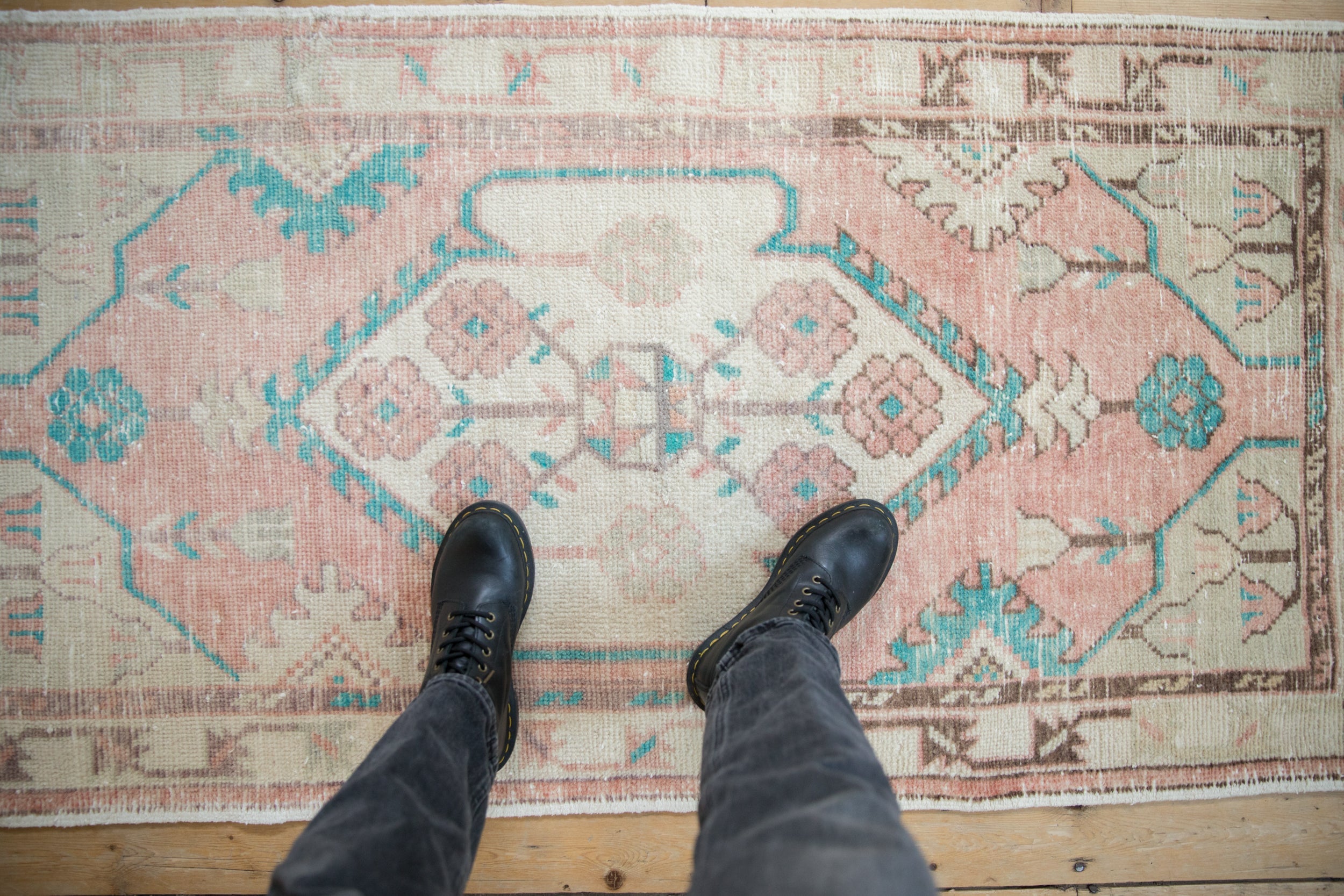 3x5.5 Vintage Distressed Oushak Rug by Old New House® - product image 2 for Resin Society